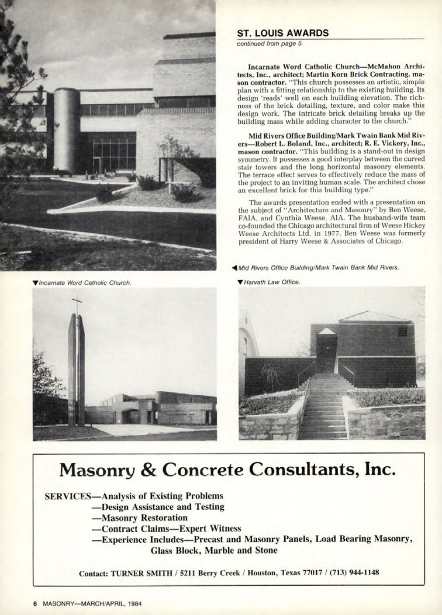 Masonry Magazine April 1984 Page. 6