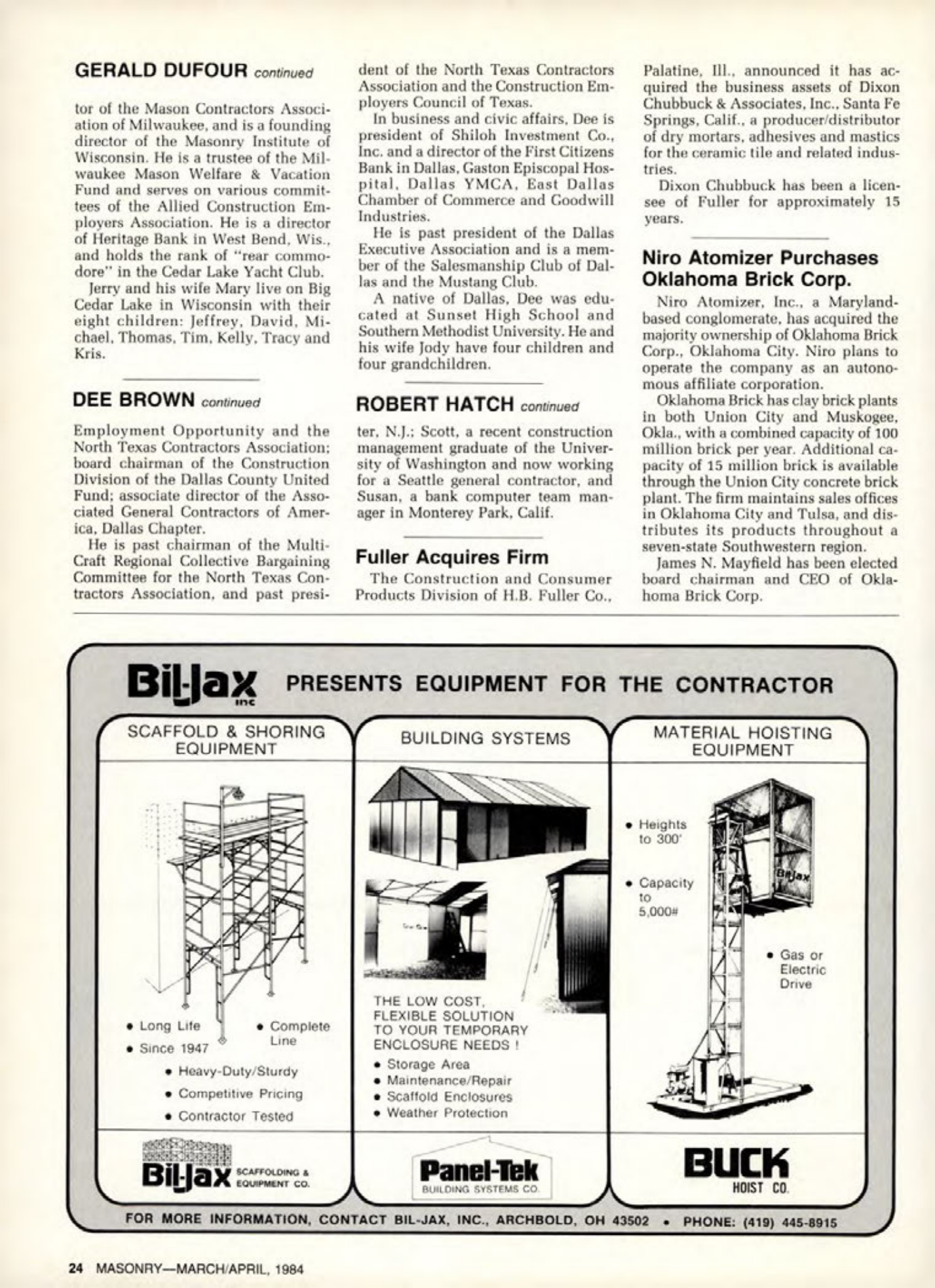Masonry Magazine April 1984 Page. 24