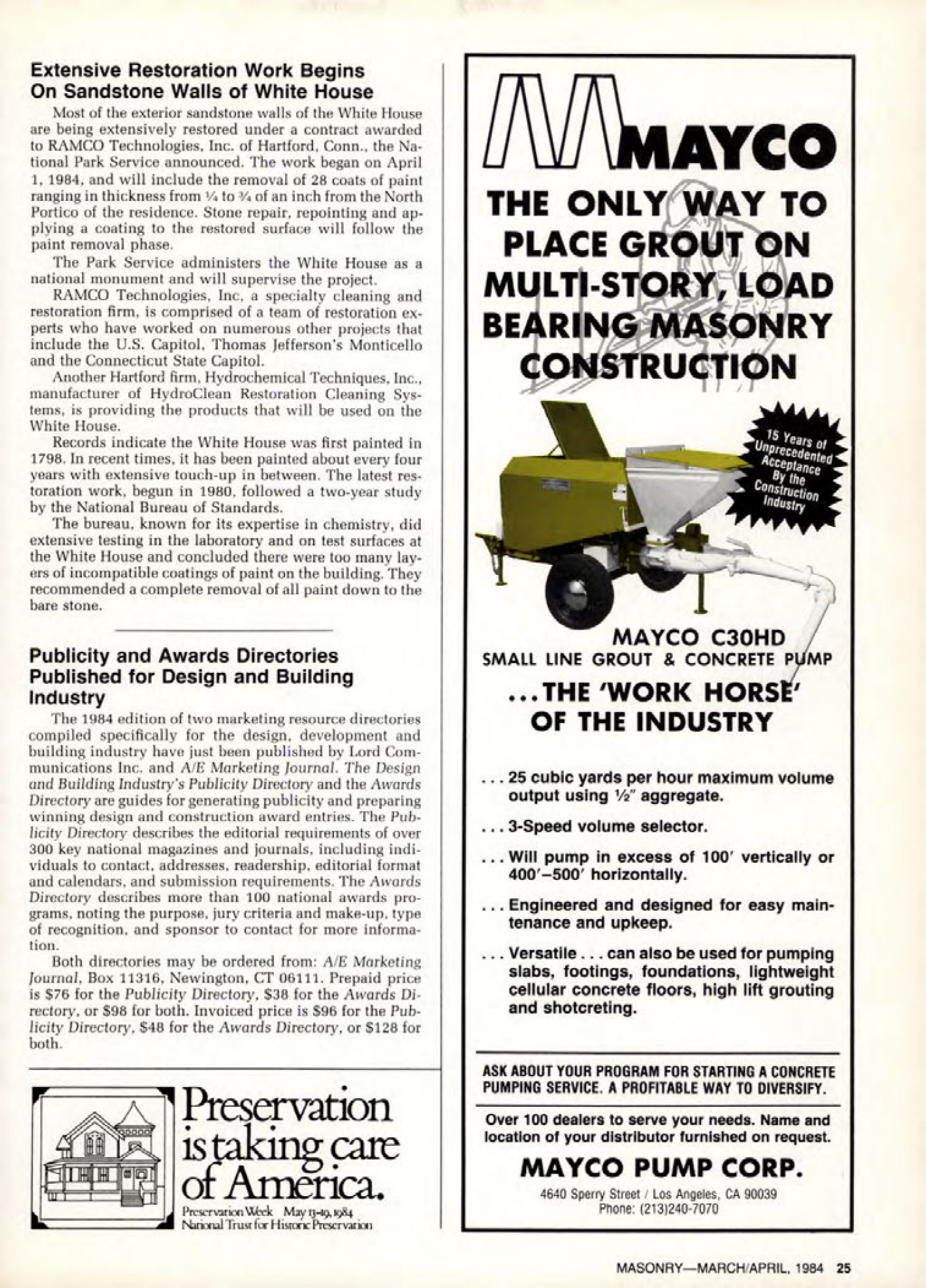Masonry Magazine April 1984 Page. 25