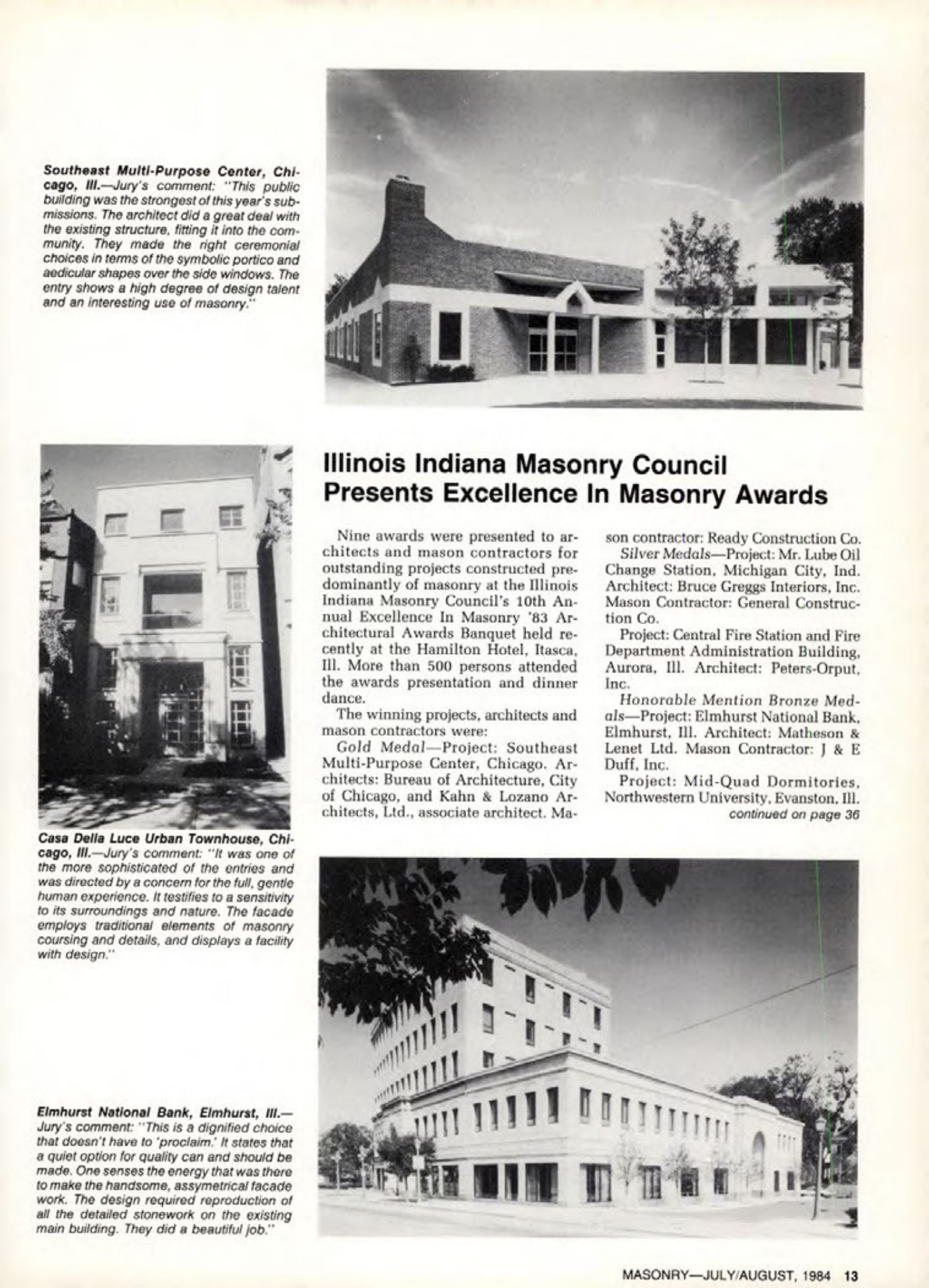 Masonry Magazine August 1984 Page. 13