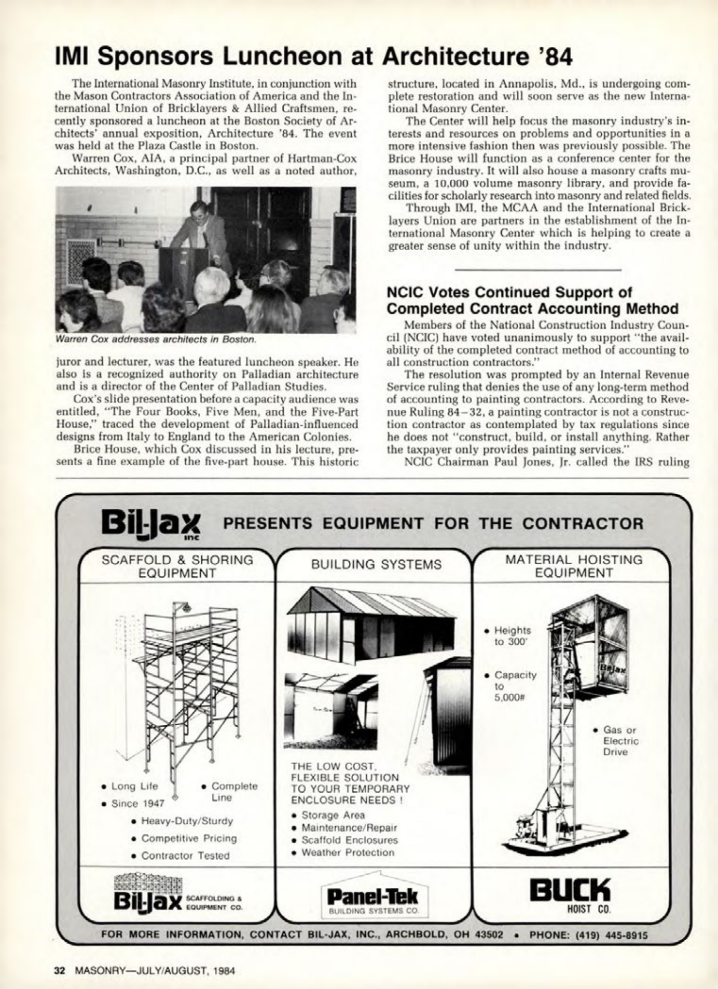 Masonry Magazine August 1984 Page. 32