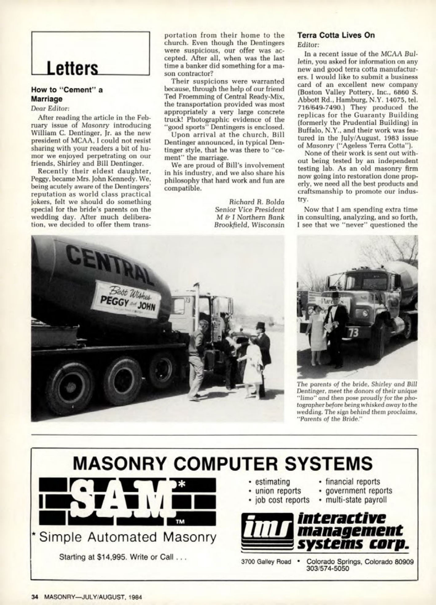 Masonry Magazine August 1984 Page. 34