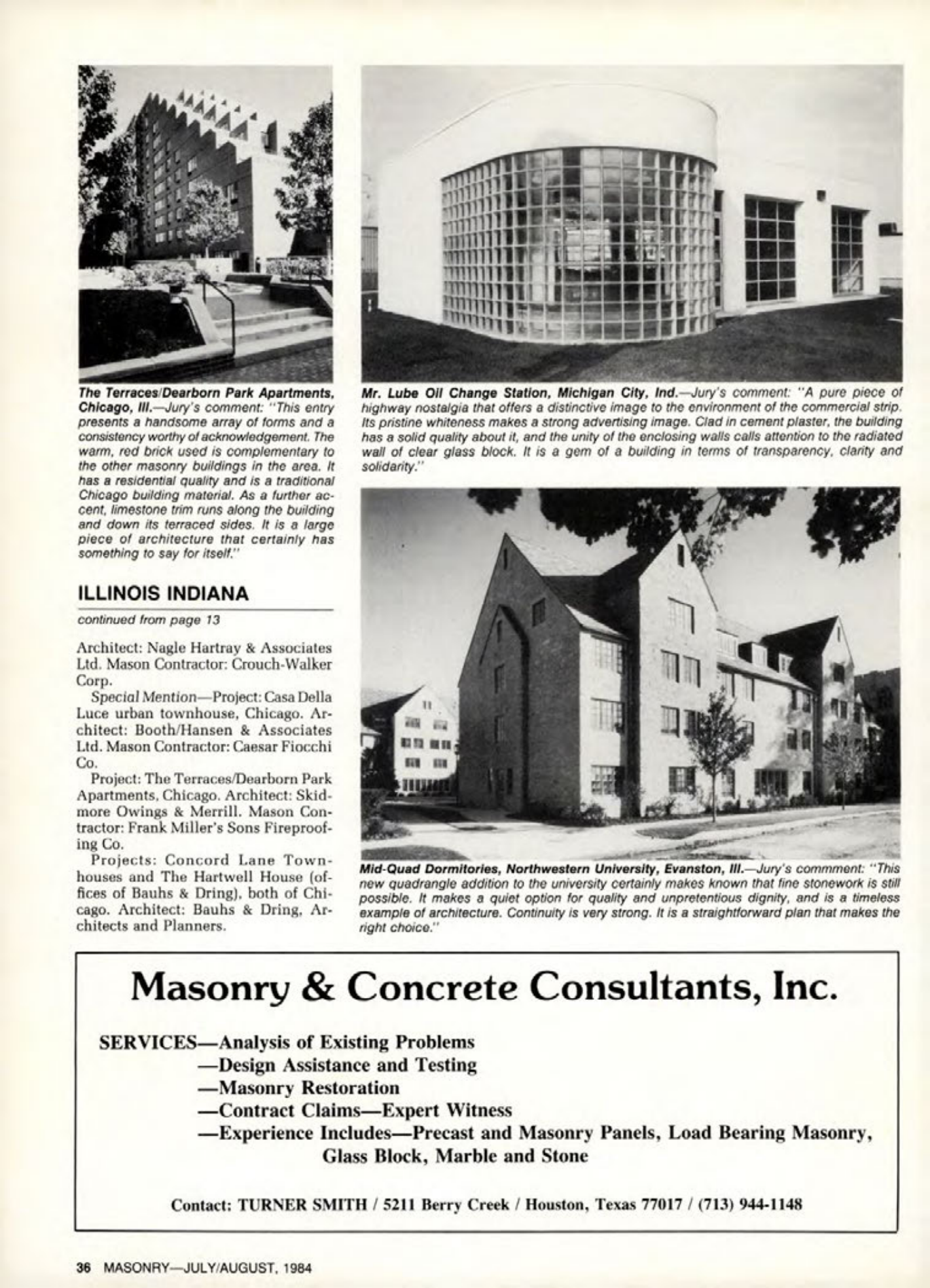 Masonry Magazine August 1984 Page. 36