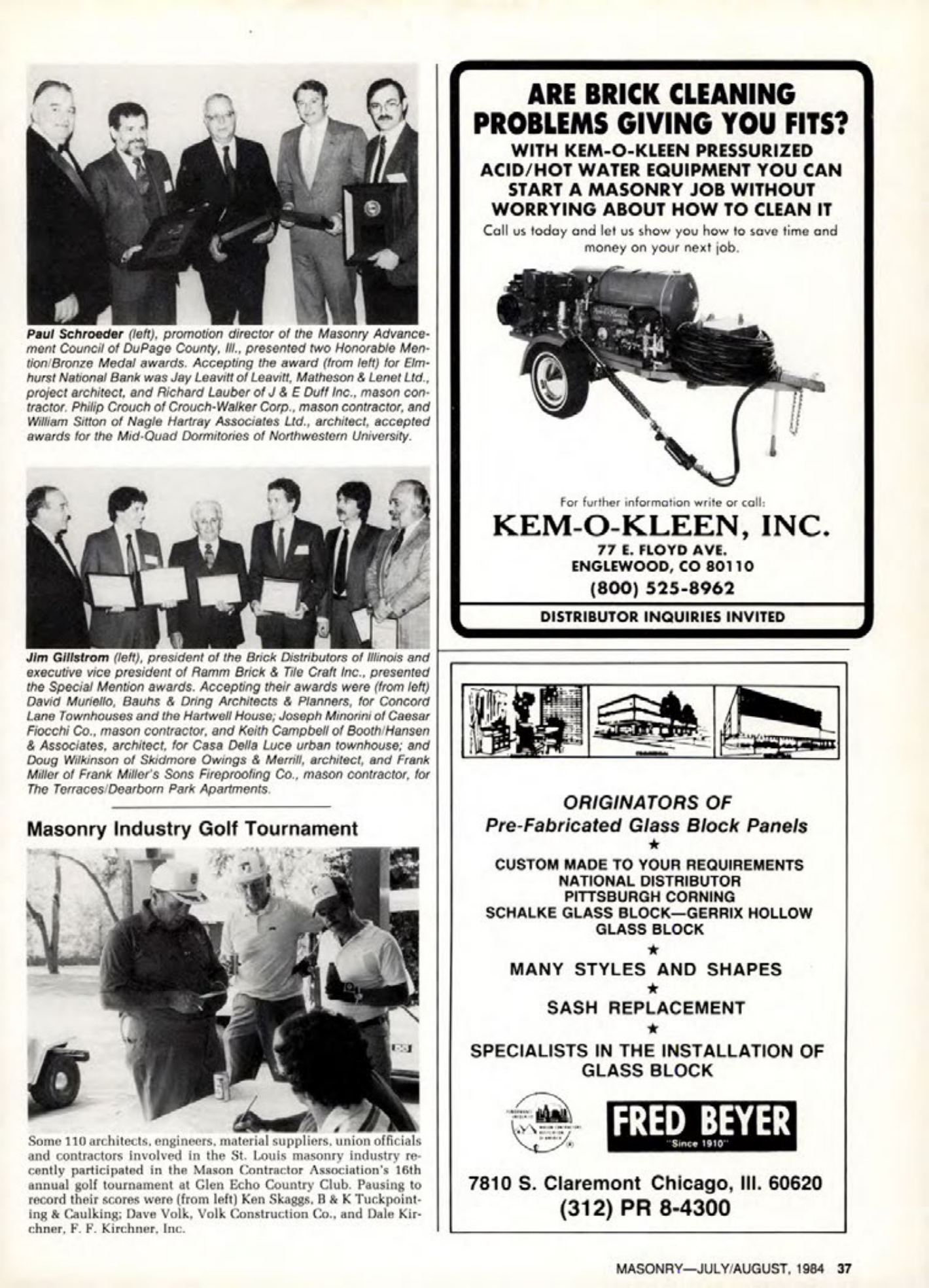 Masonry Magazine August 1984 Page. 37