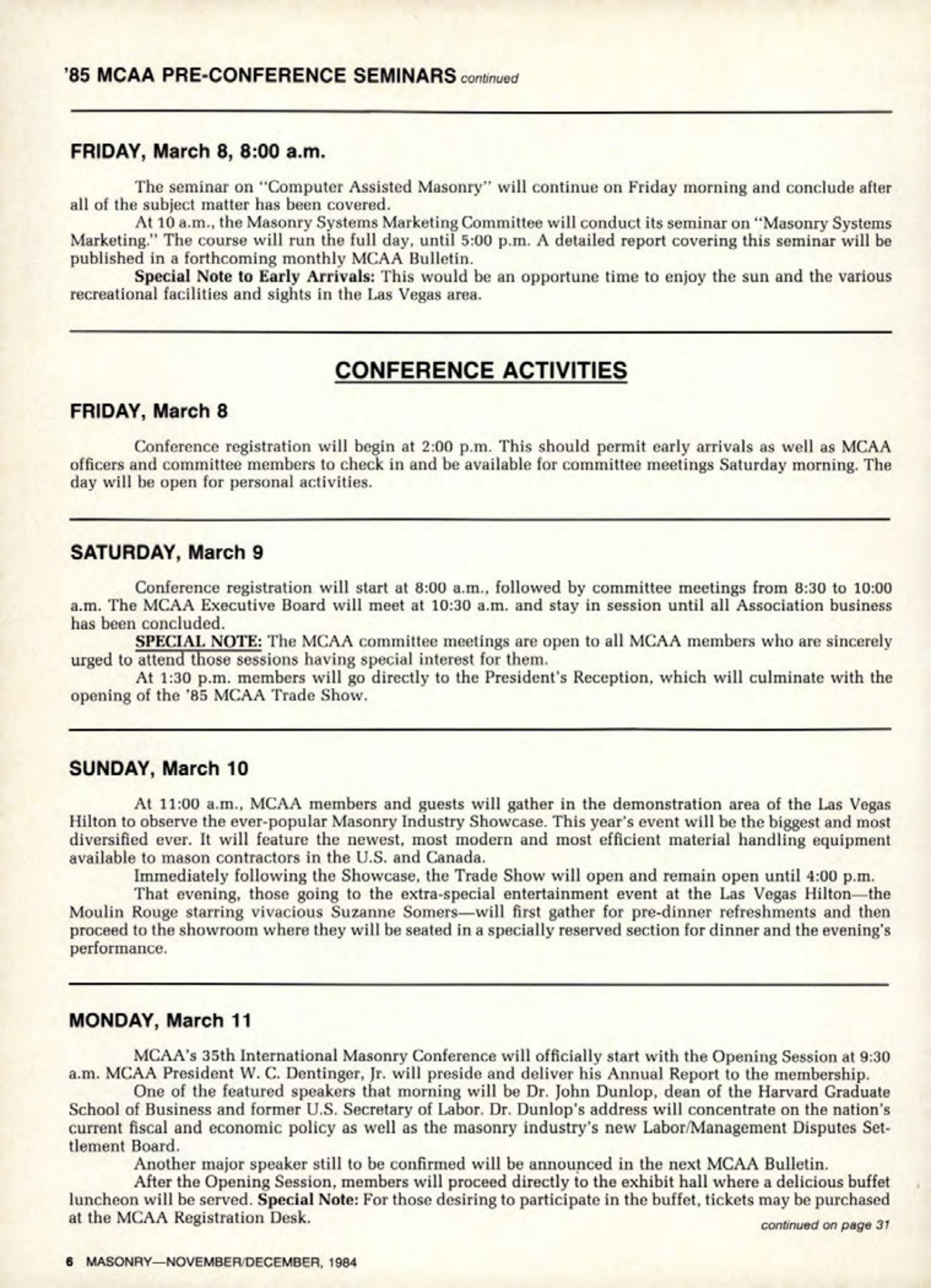 Masonry Magazine December 1984 Page. 6