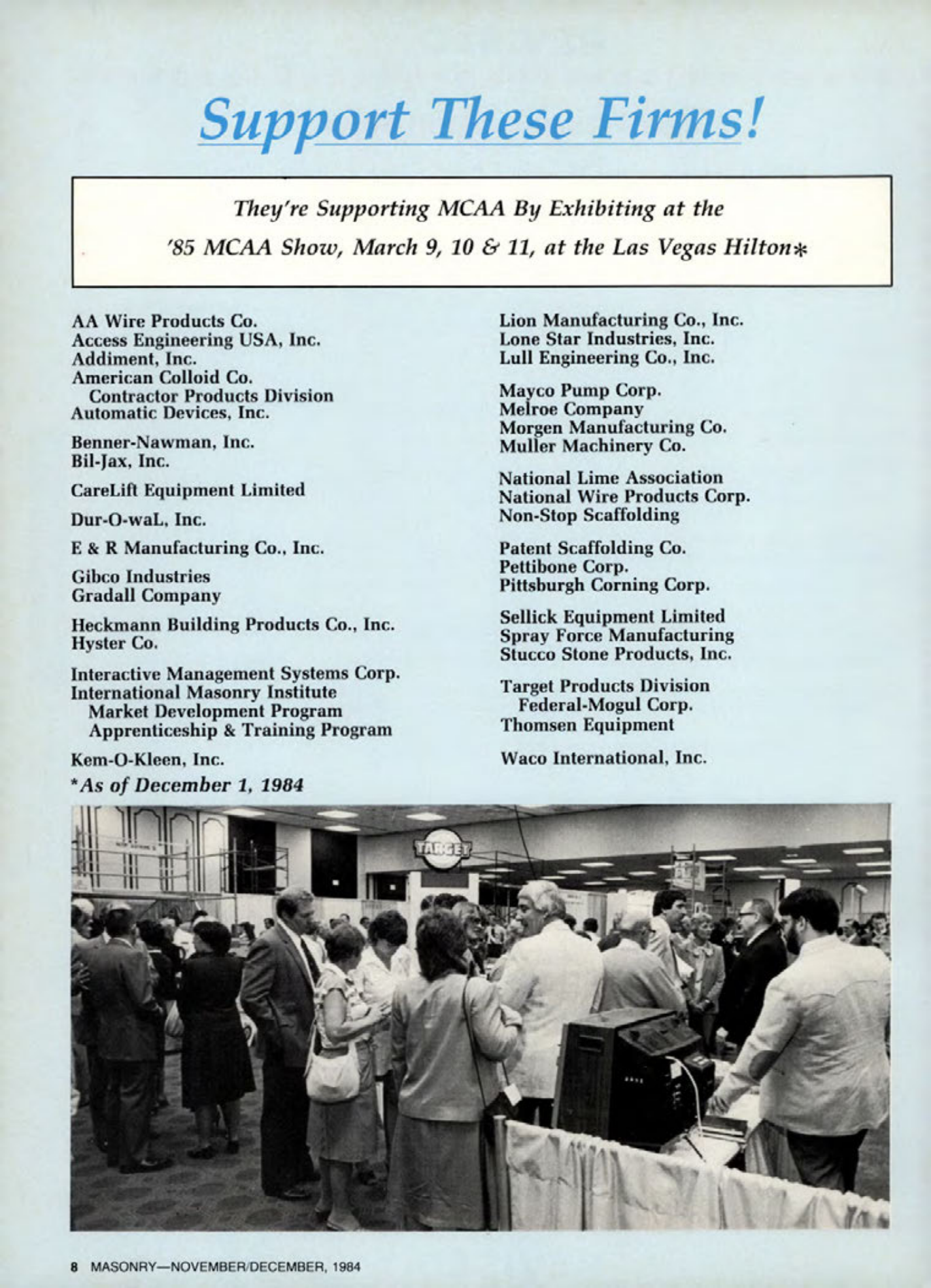 Masonry Magazine December 1984 Page. 8