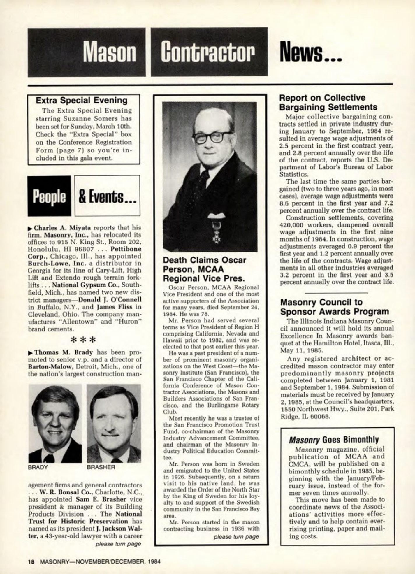 Masonry Magazine December 1984 Page. 18