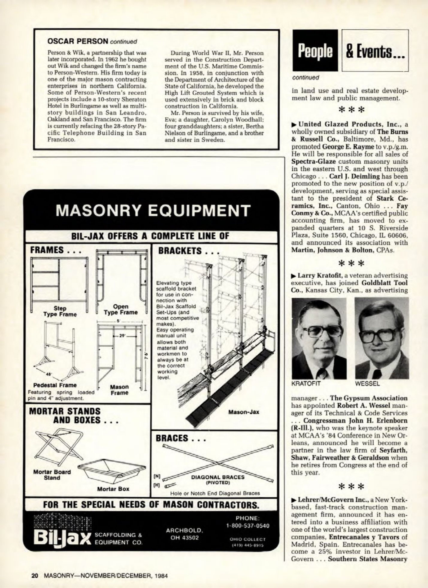 Masonry Magazine December 1984 Page. 20