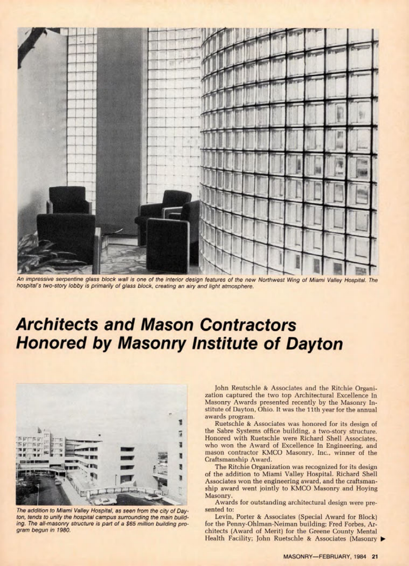 Masonry Magazine February 1984 Page. 21