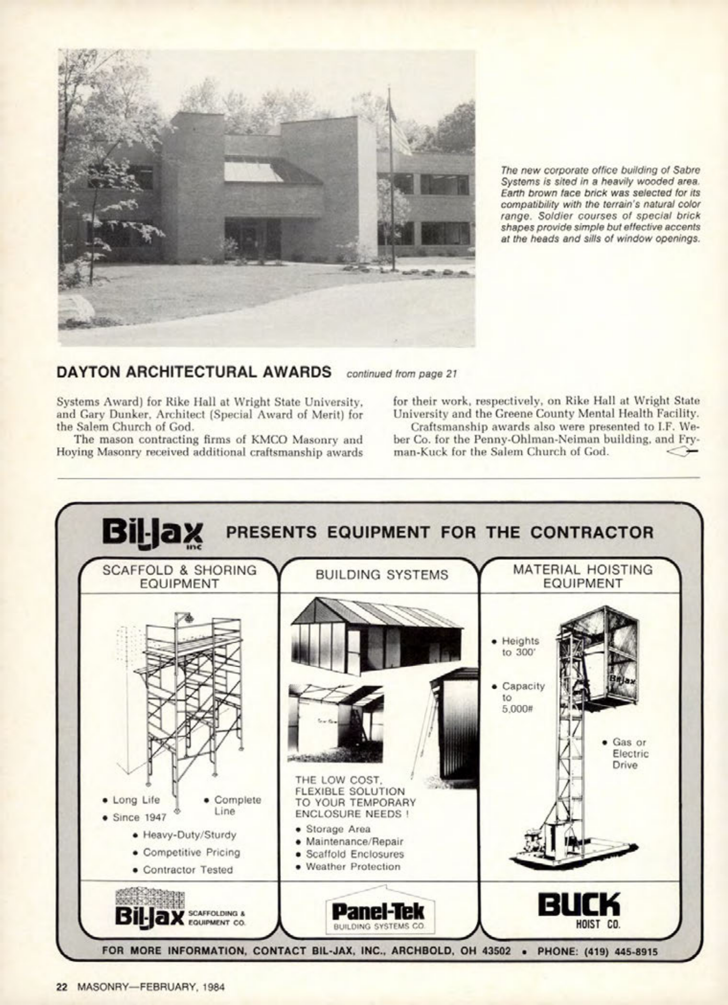 Masonry Magazine February 1984 Page. 22