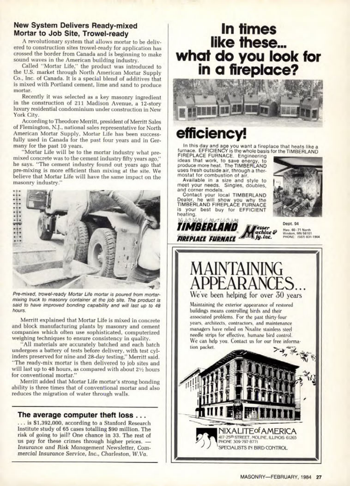 Masonry Magazine February 1984 Page. 27