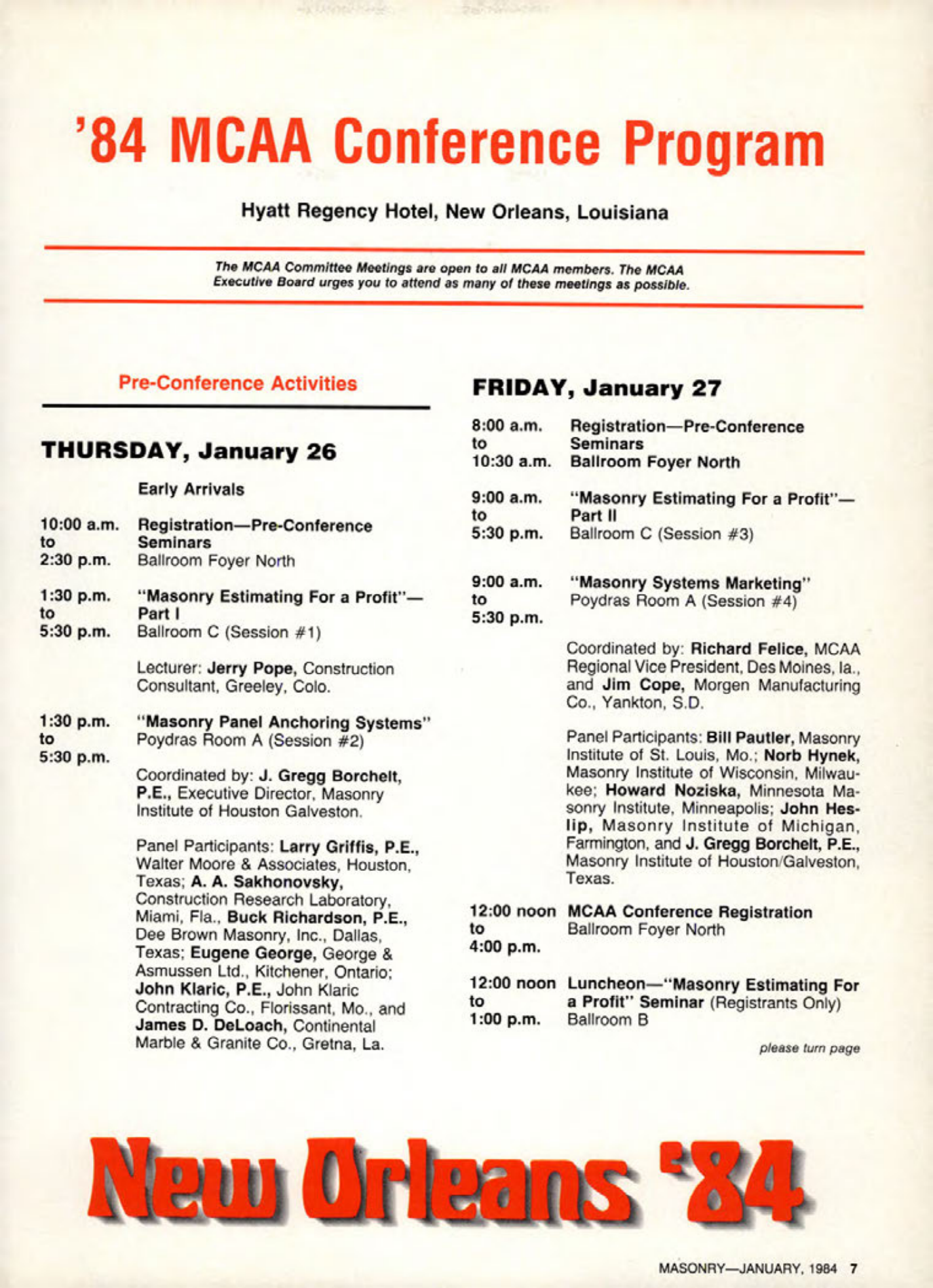 Masonry Magazine January 1984 Page. 7