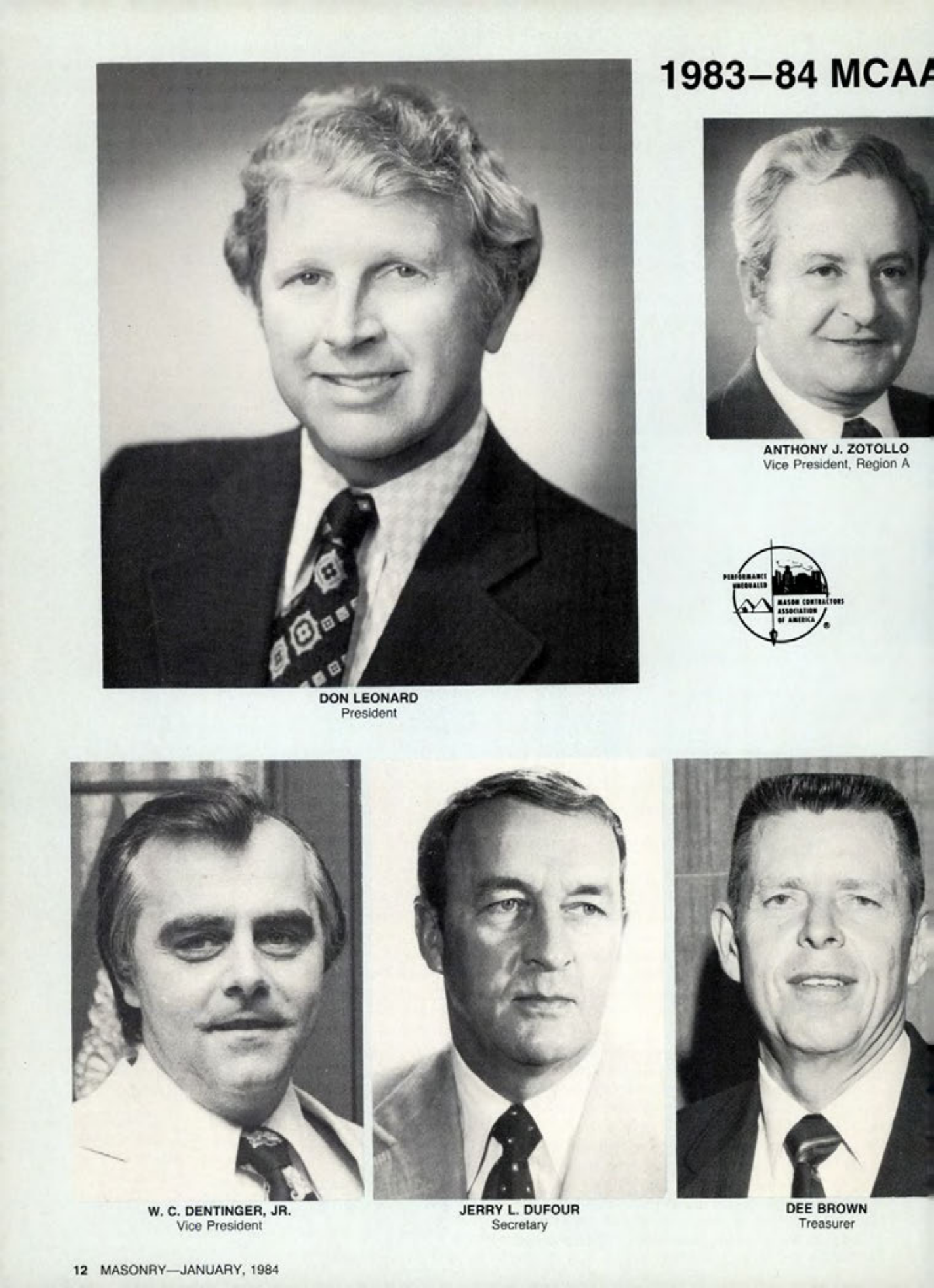 Masonry Magazine January 1984 Page. 12