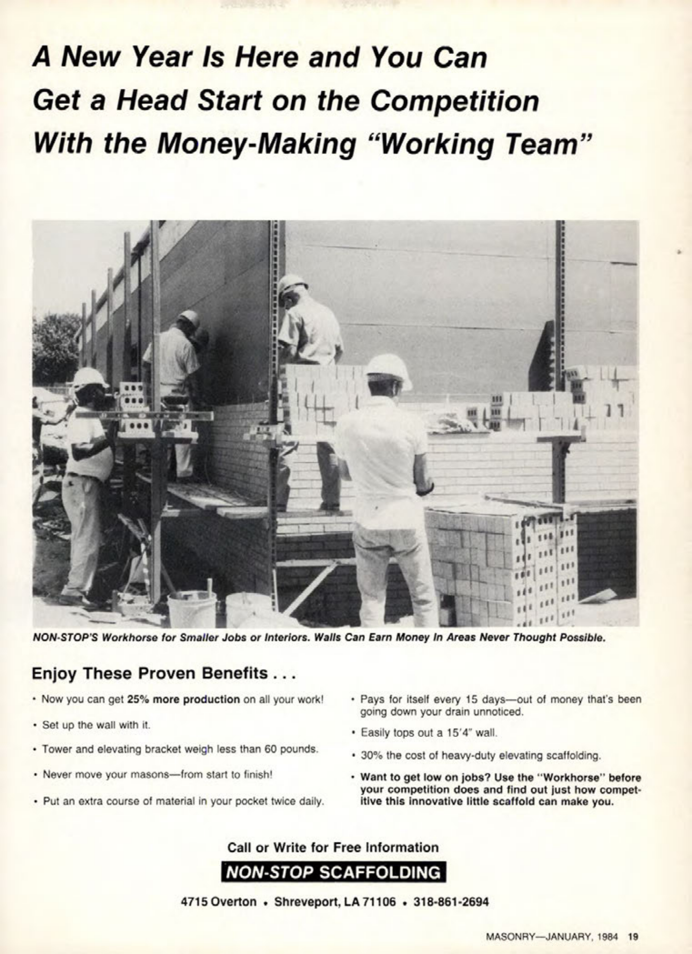 Masonry Magazine January 1984 Page. 19