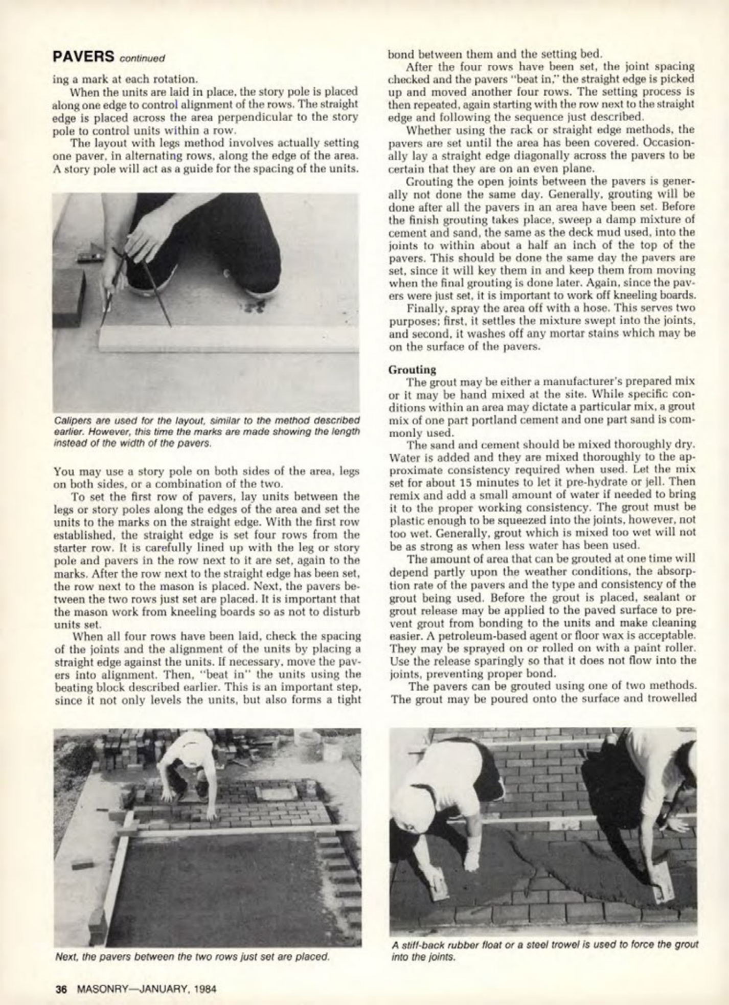 Masonry Magazine January 1984 Page. 36