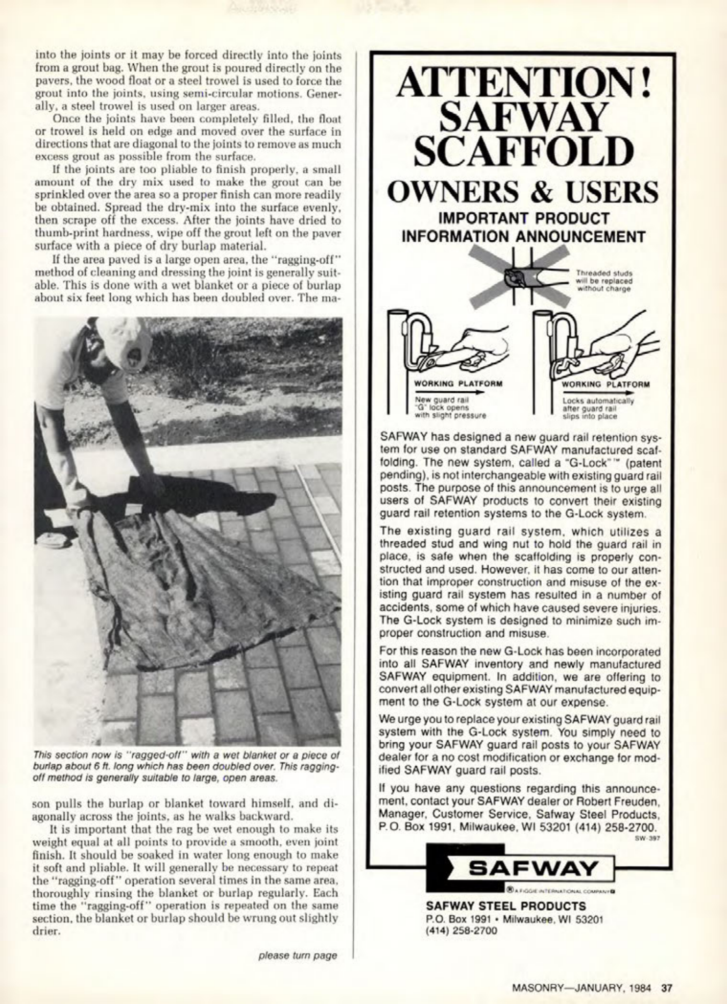 Masonry Magazine January 1984 Page. 37