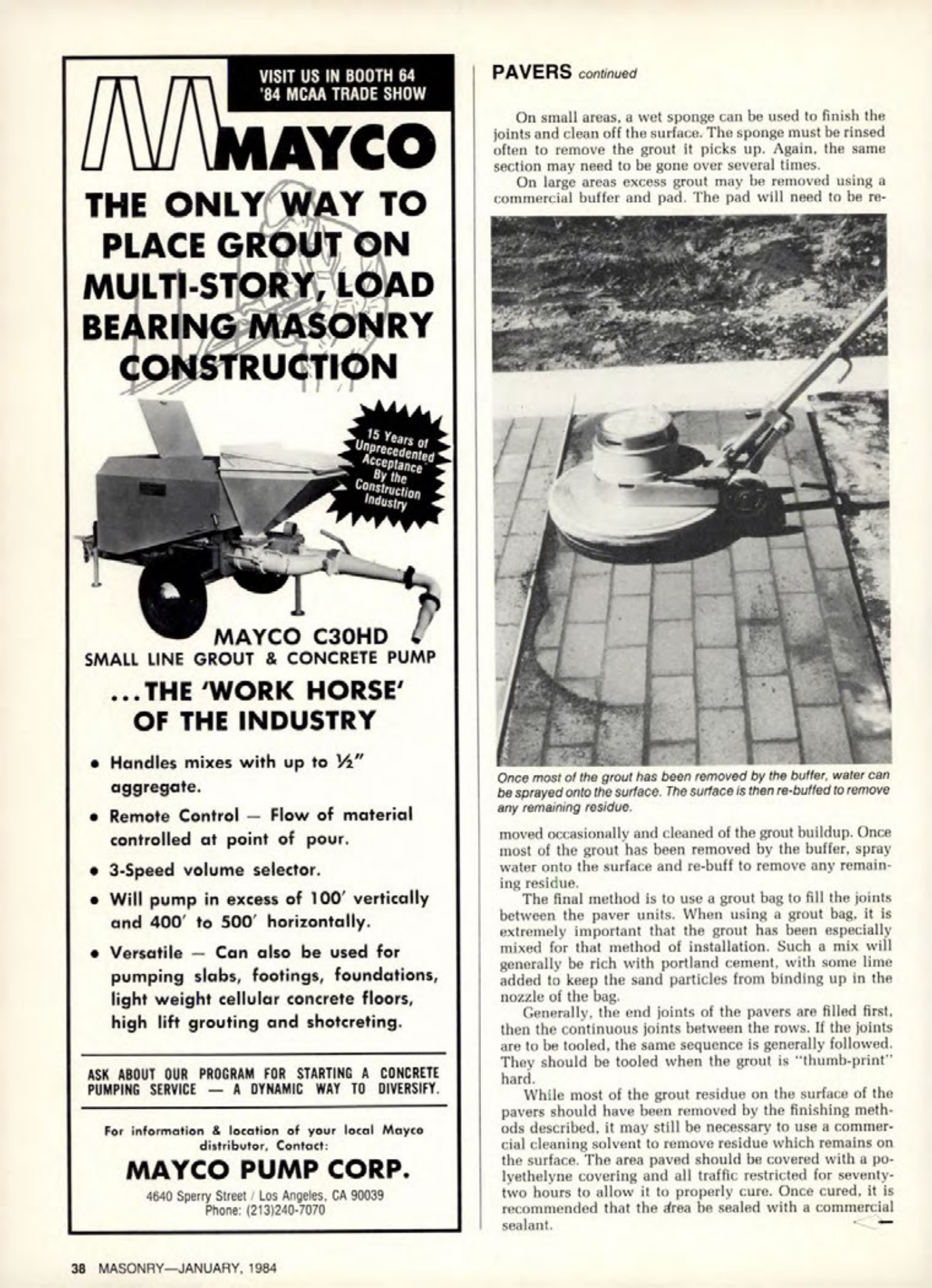 Masonry Magazine January 1984 Page. 38