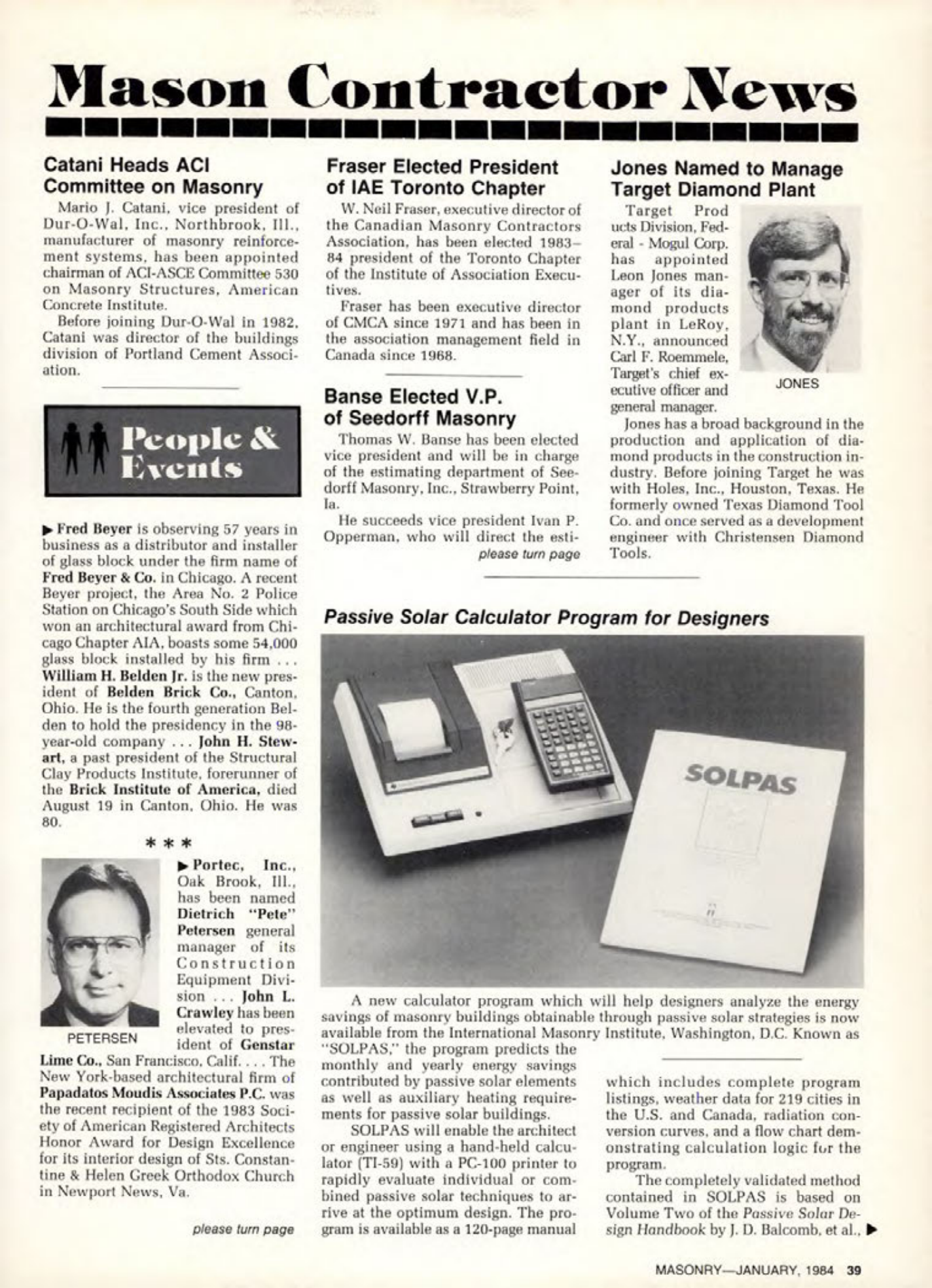 Masonry Magazine January 1984 Page. 39