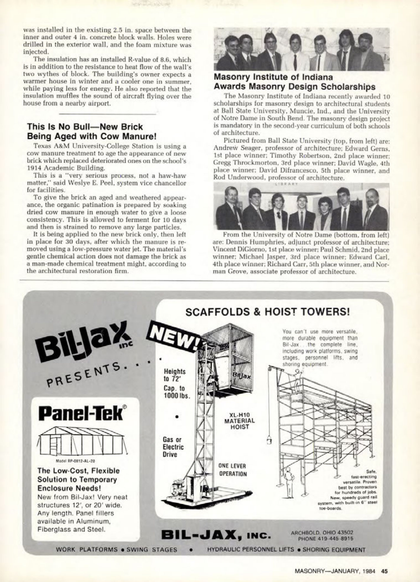 Masonry Magazine January 1984 Page. 45