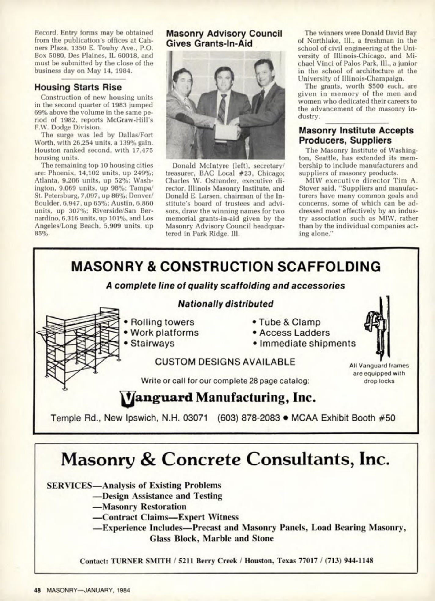 Masonry Magazine January 1984 Page. 48