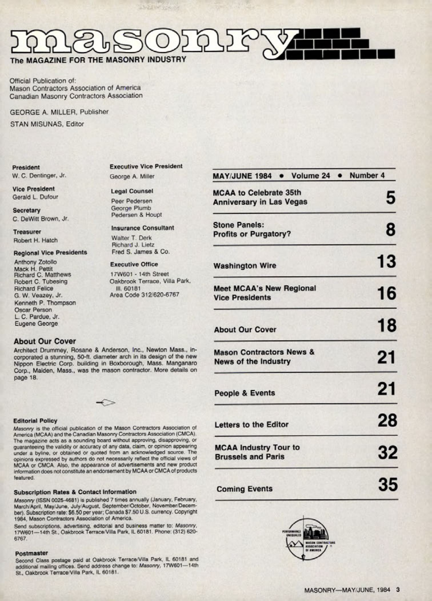 Masonry Magazine June 1984 Page. 3