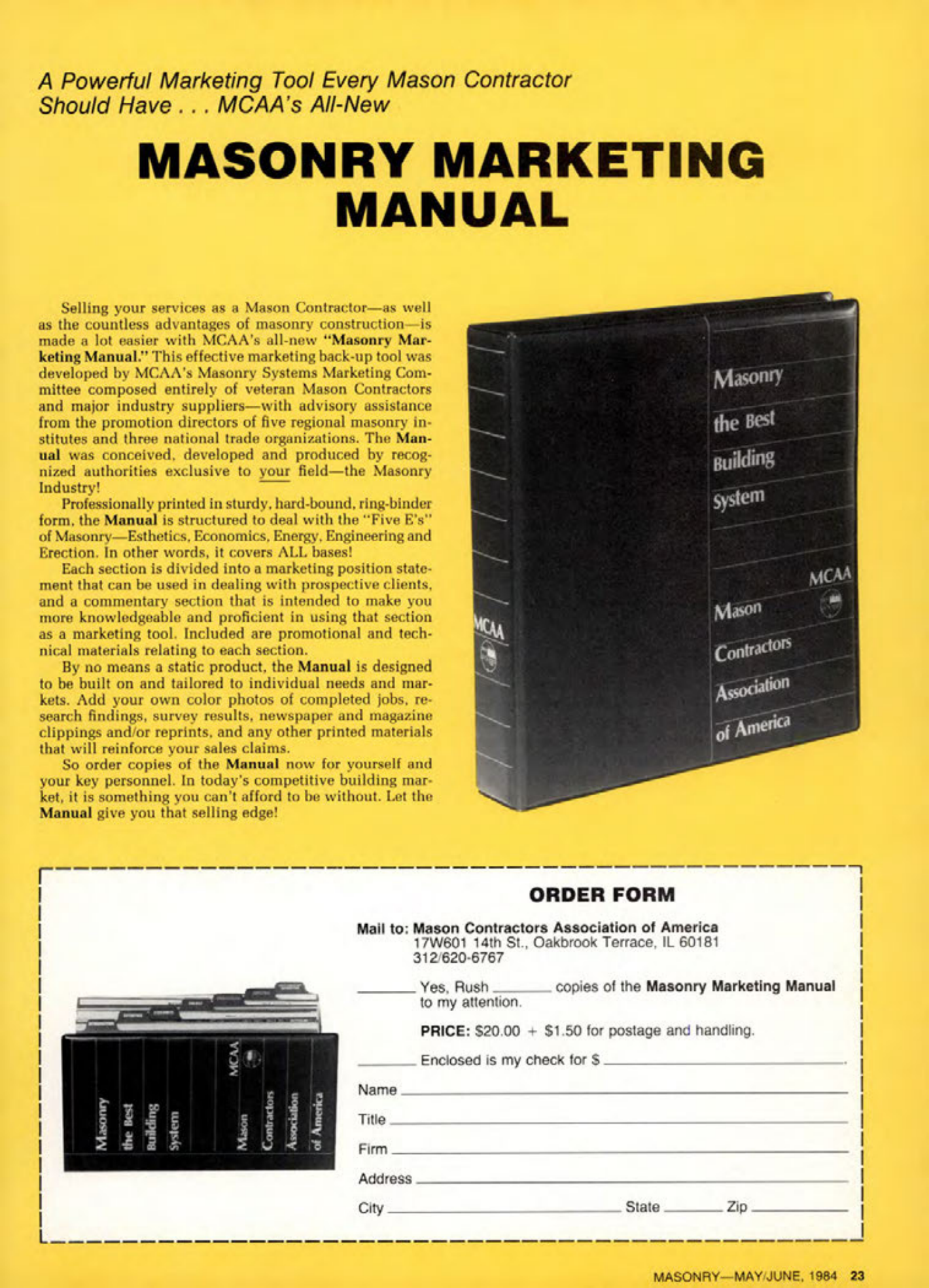 Masonry Magazine June 1984 Page. 23