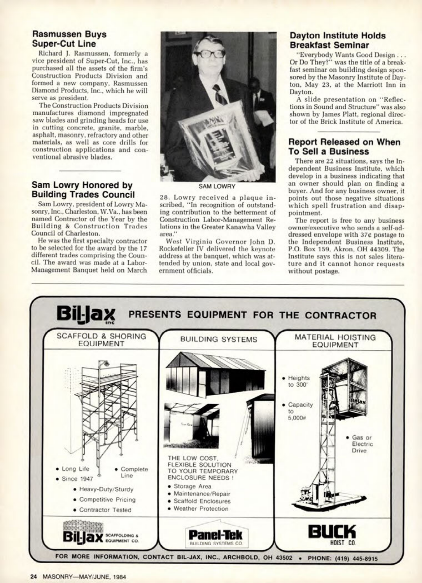 Masonry Magazine June 1984 Page. 24
