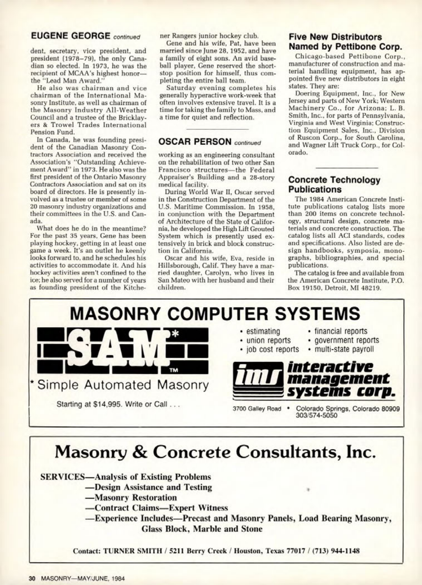 Masonry Magazine June 1984 Page. 30