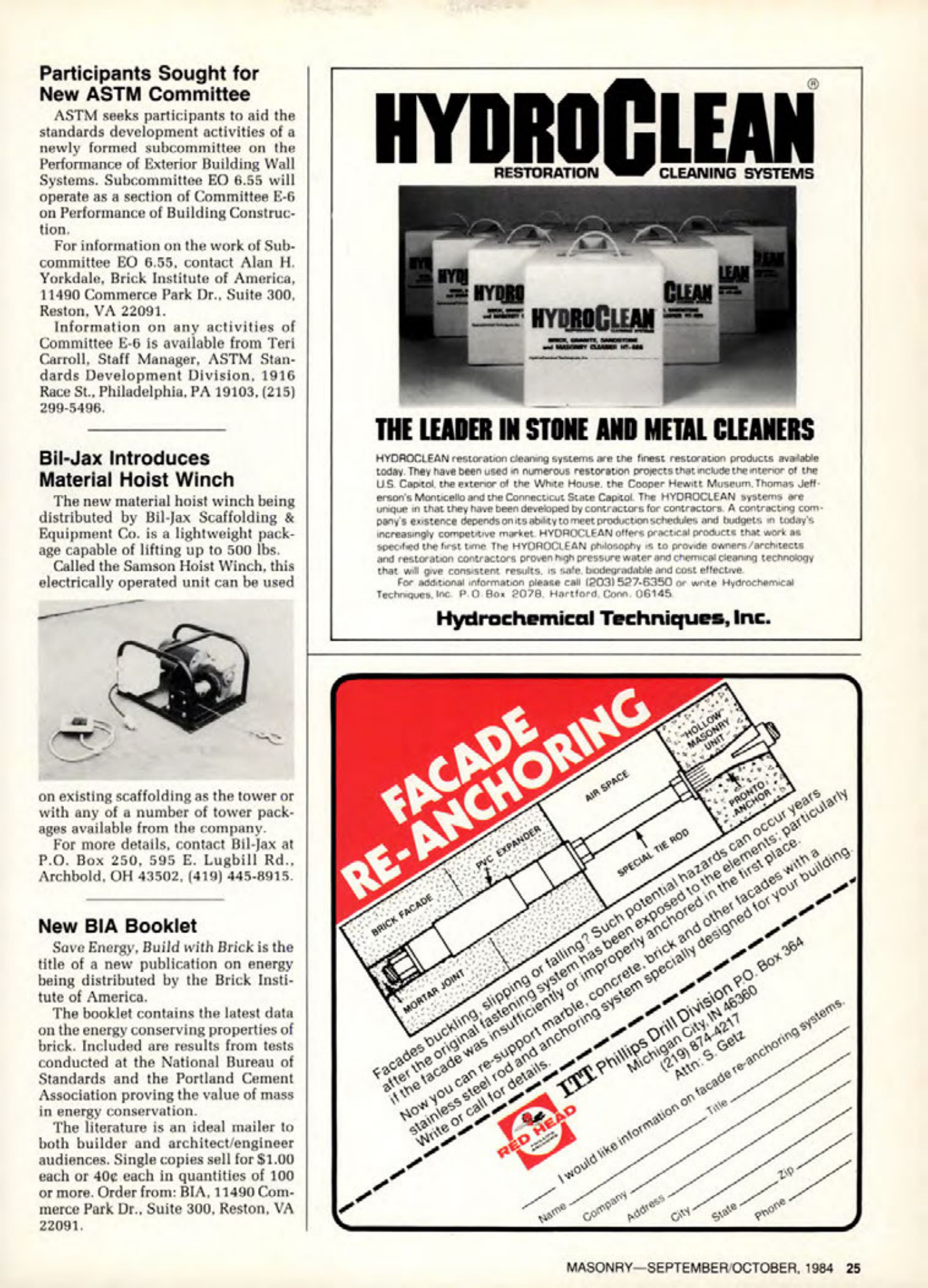 Masonry Magazine October 1984 Page. 25