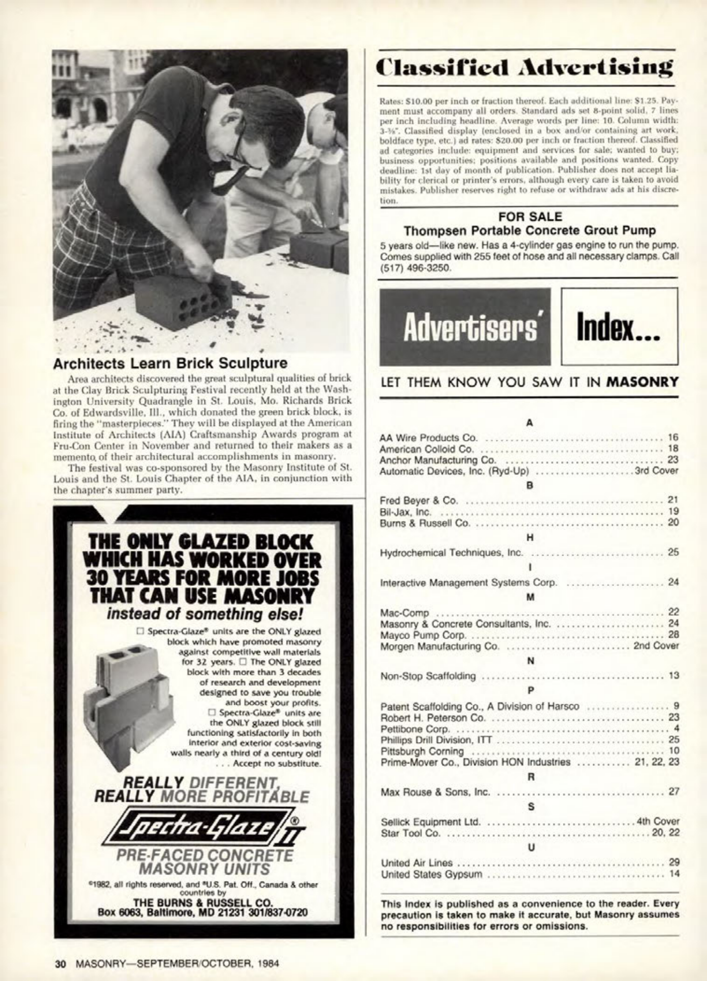 Masonry Magazine October 1984 Page. 30