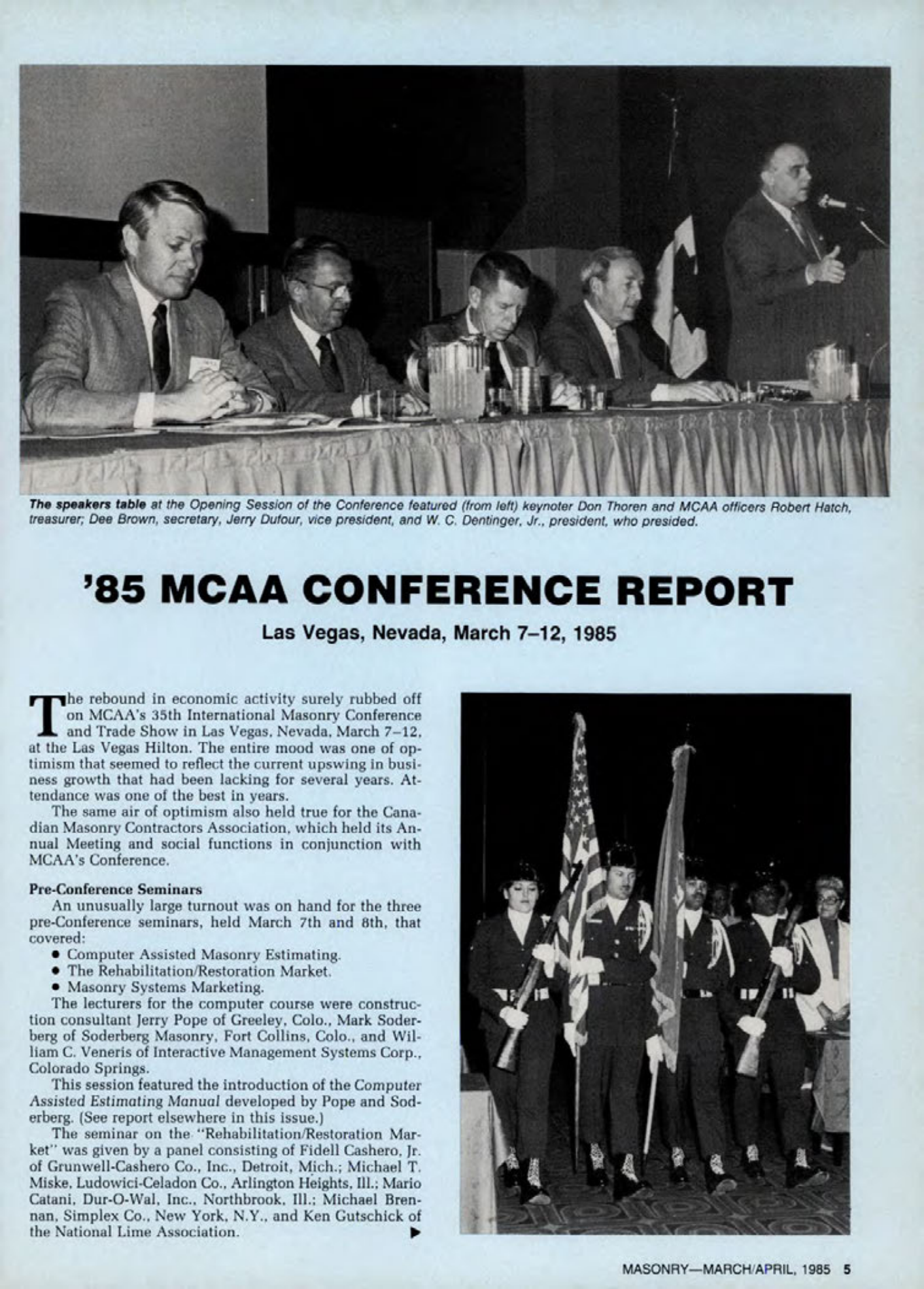 Masonry Magazine April 1985 Page. 5