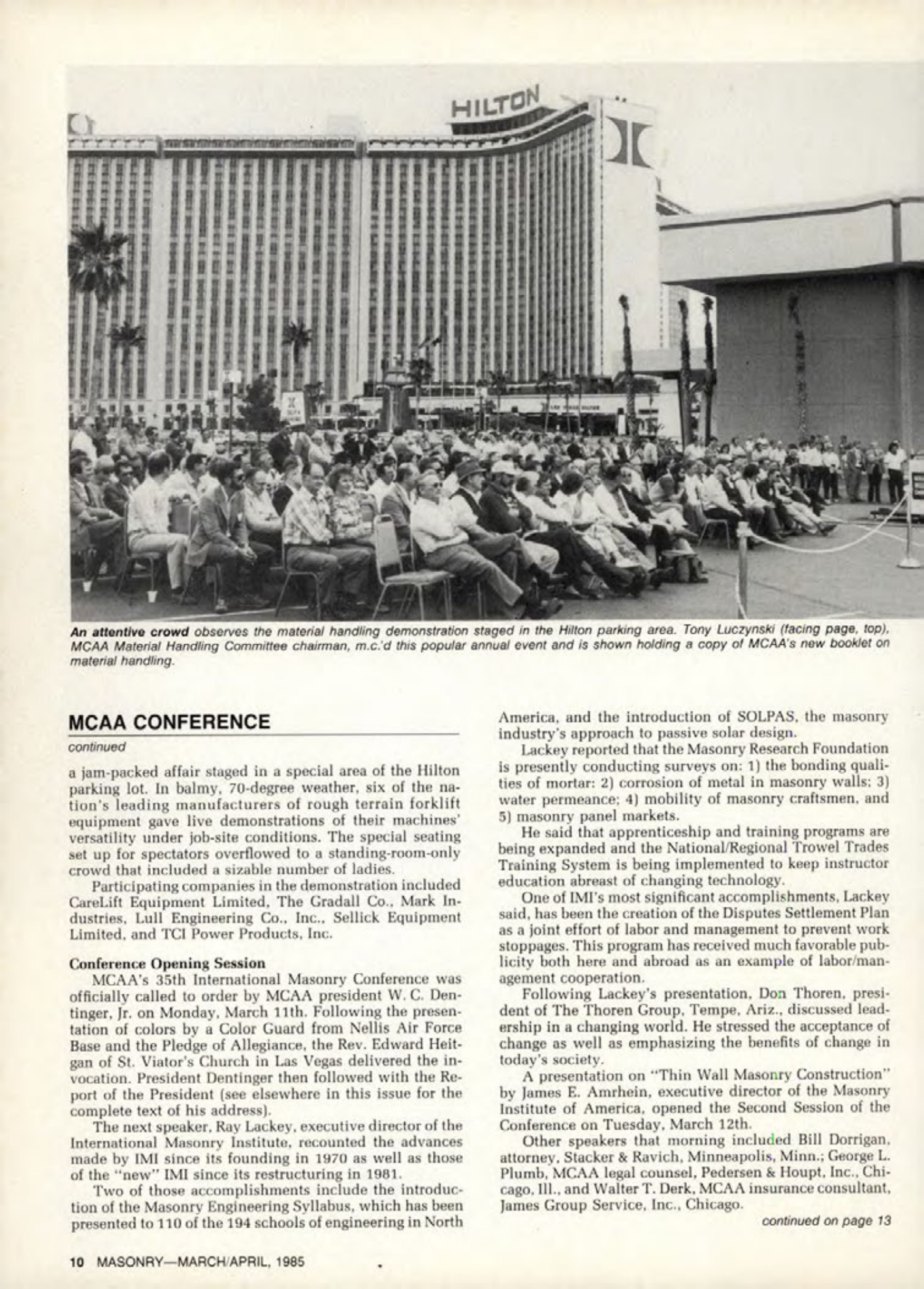Masonry Magazine April 1985 Page. 10