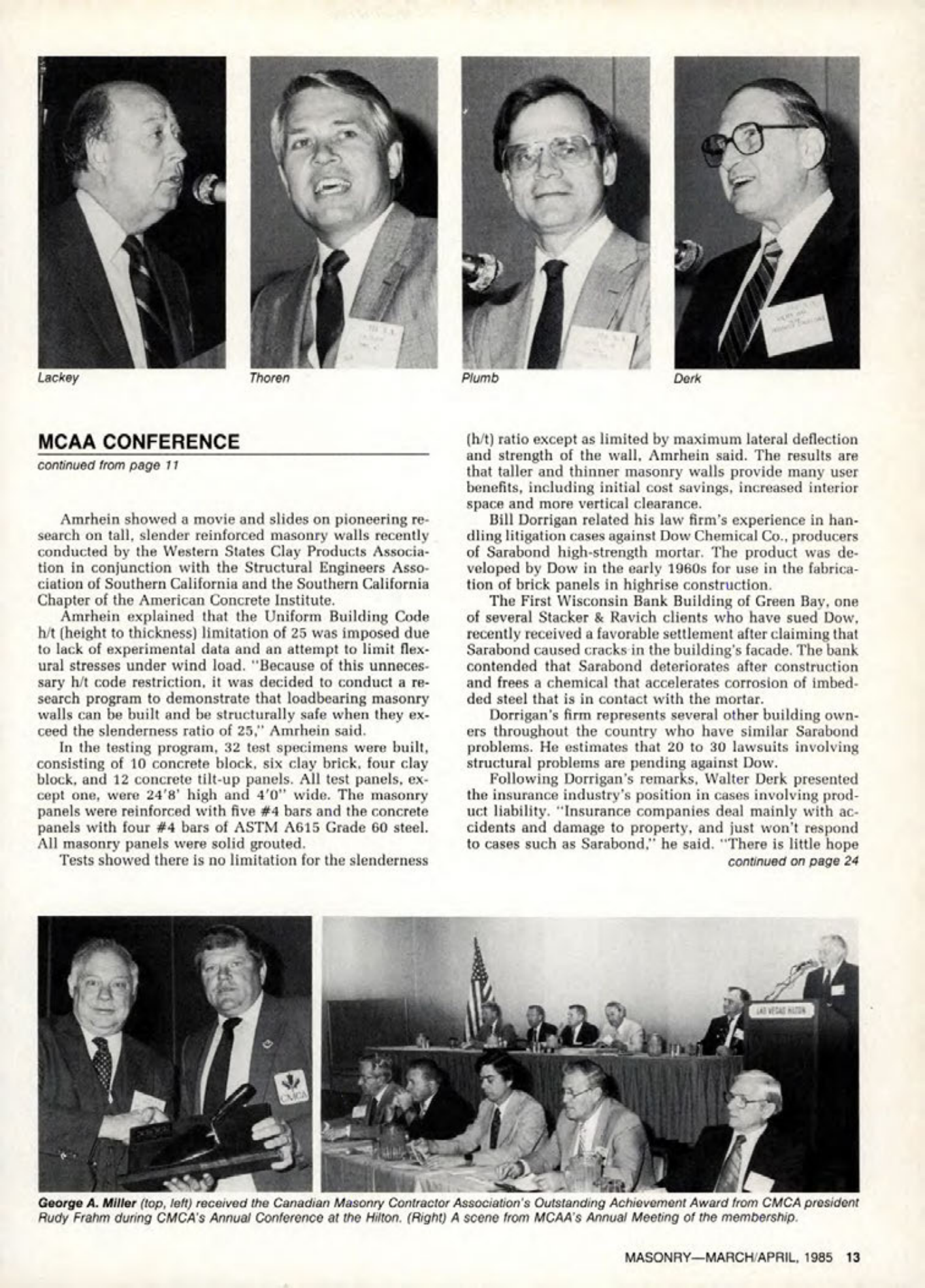 Masonry Magazine April 1985 Page. 13