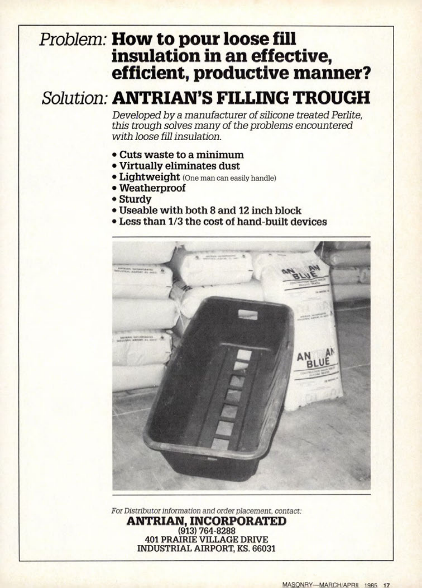 Masonry Magazine April 1985 Page. 17