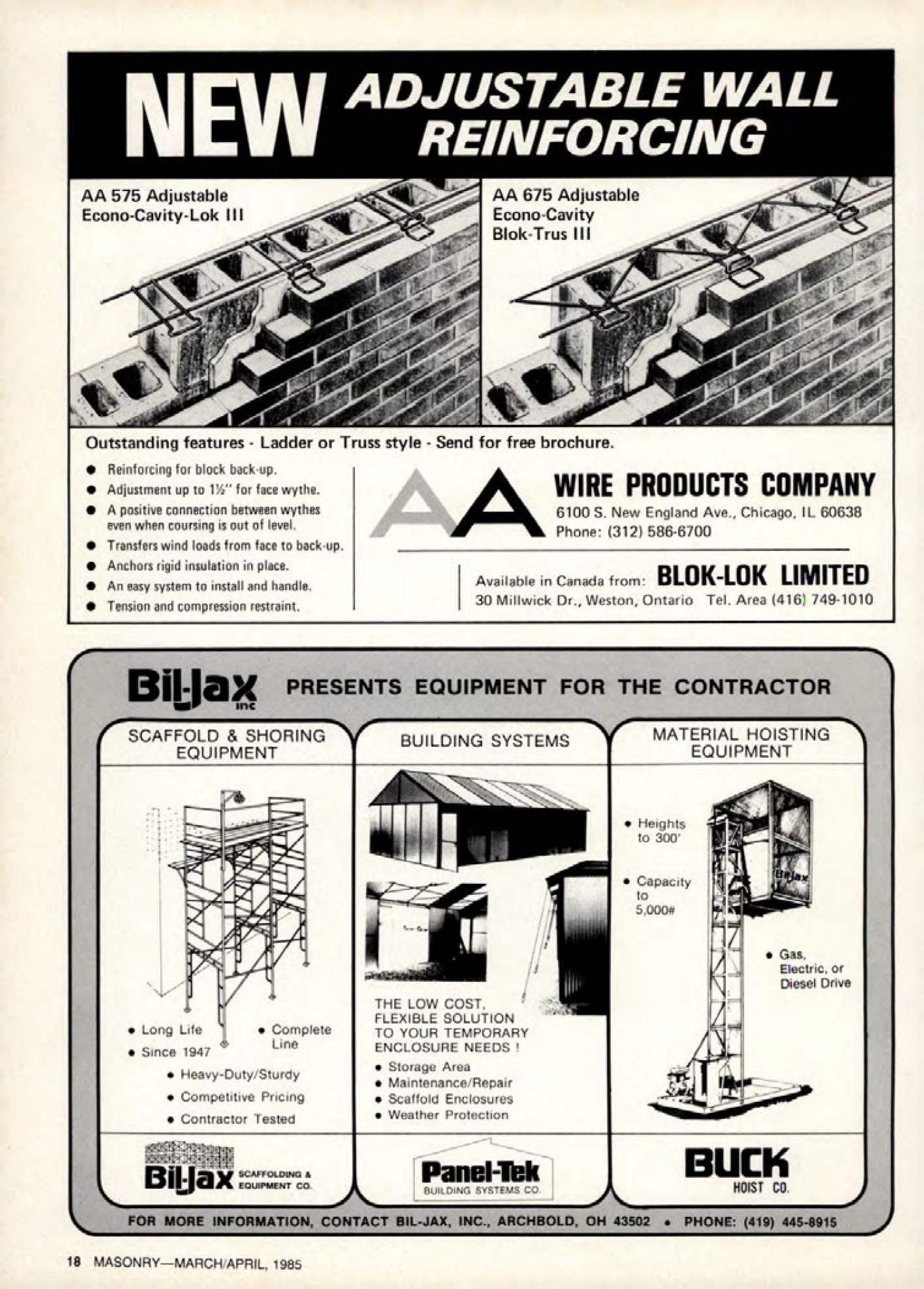 Masonry Magazine April 1985 Page. 18