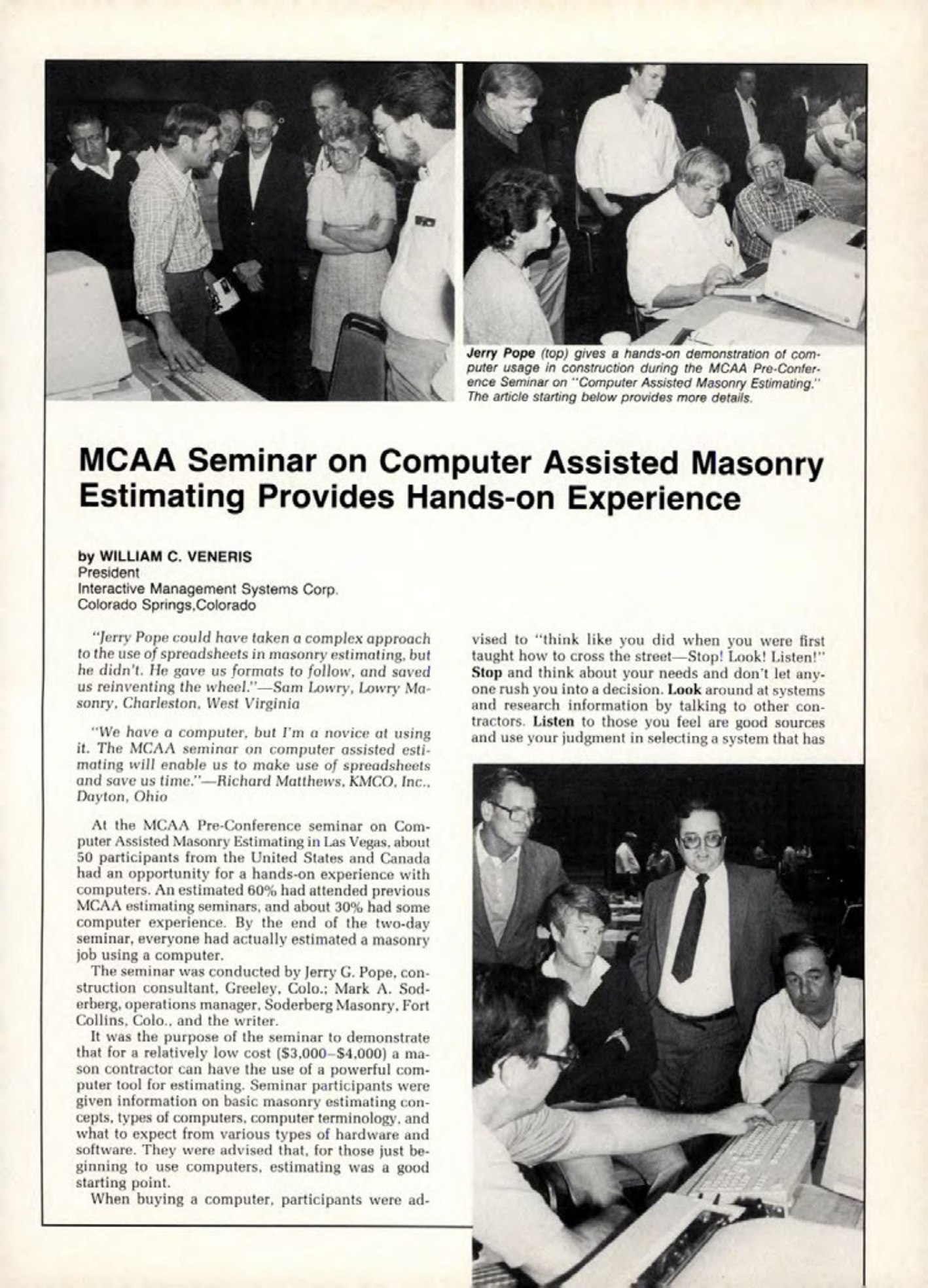 Masonry Magazine April 1985 Page. 19