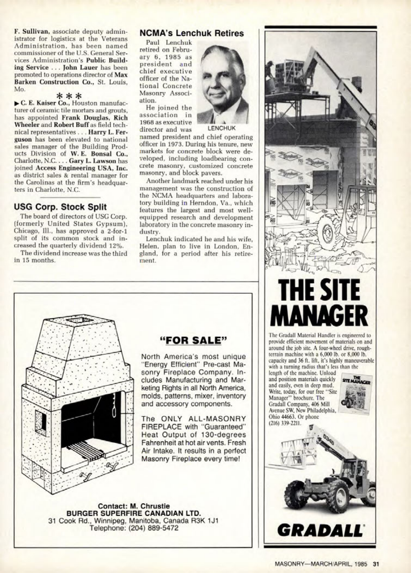 Masonry Magazine April 1985 Page. 31