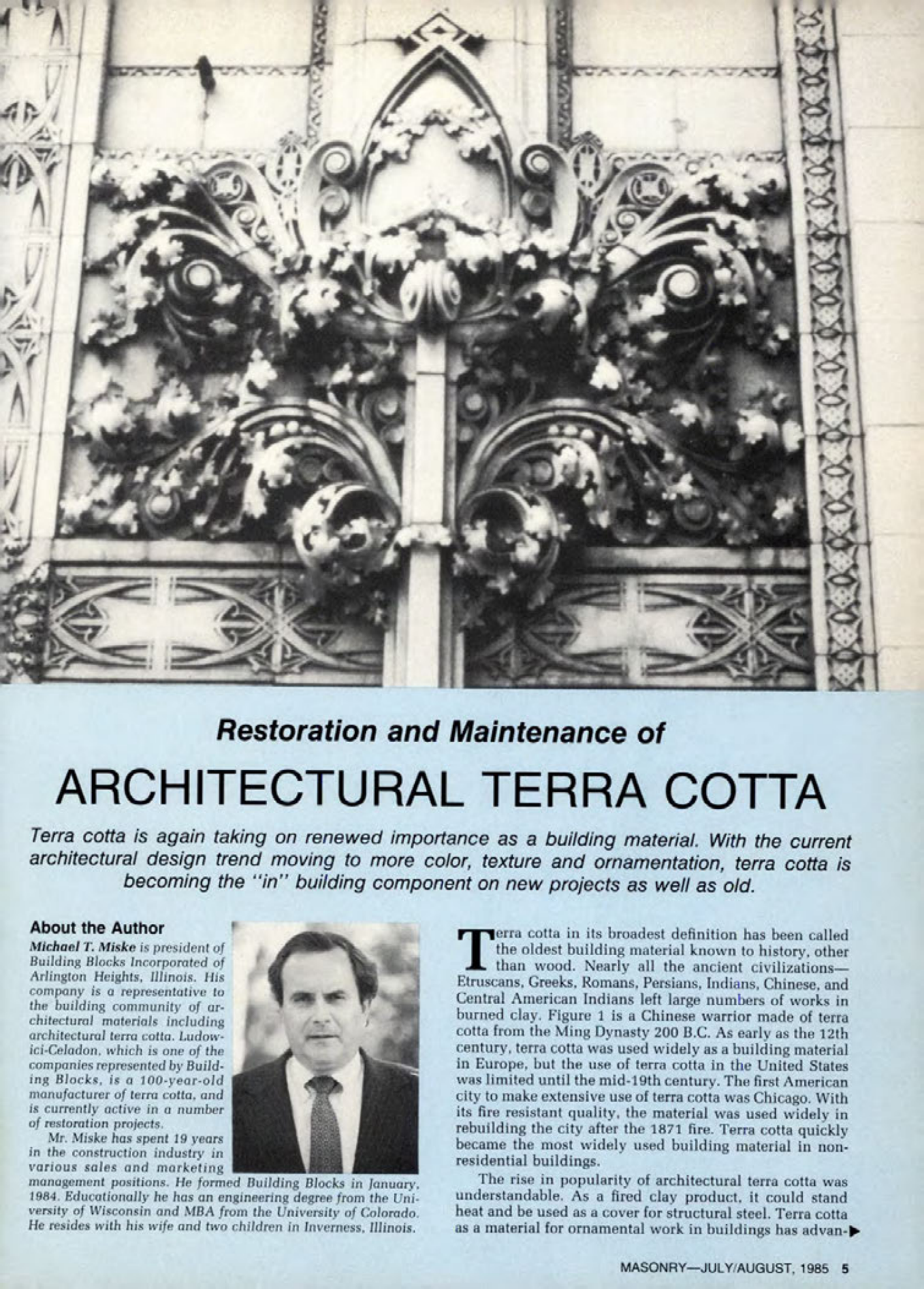 Masonry Magazine August 1985 Page. 5