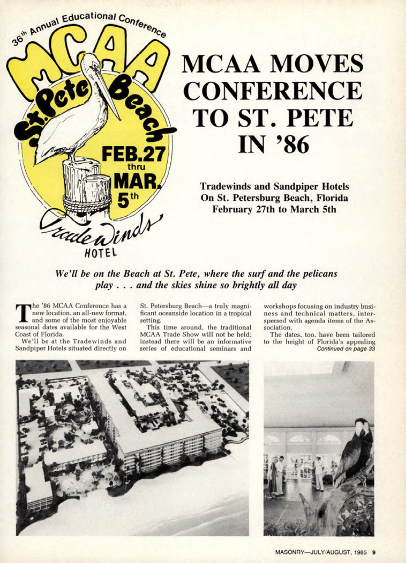 Masonry Magazine August 1985 Page. 9