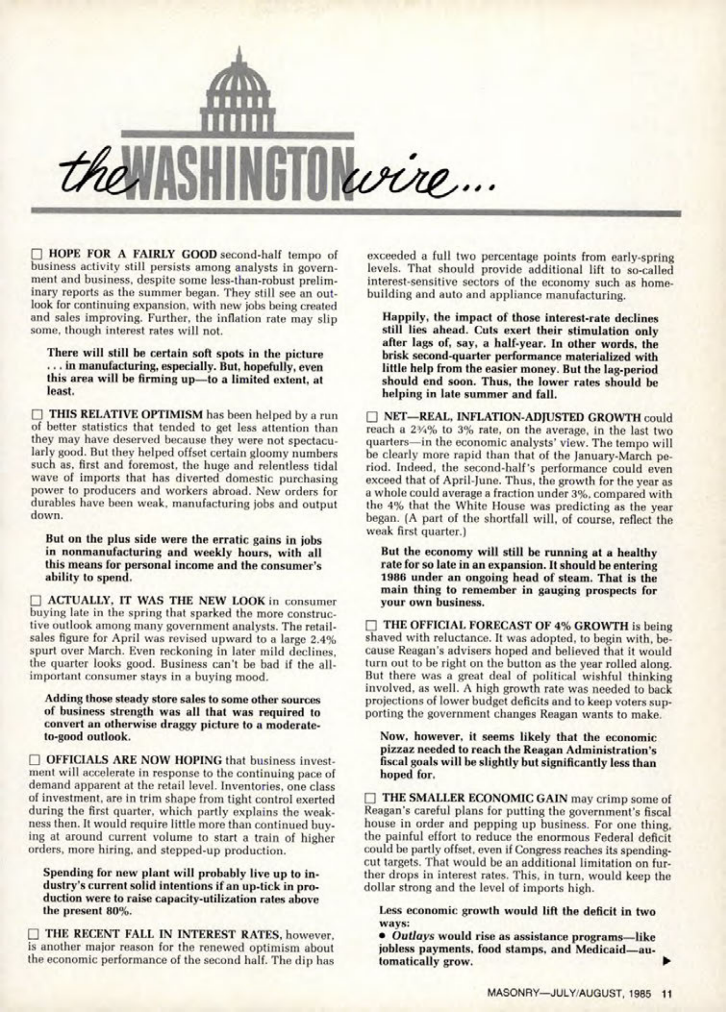 Masonry Magazine August 1985 Page. 11