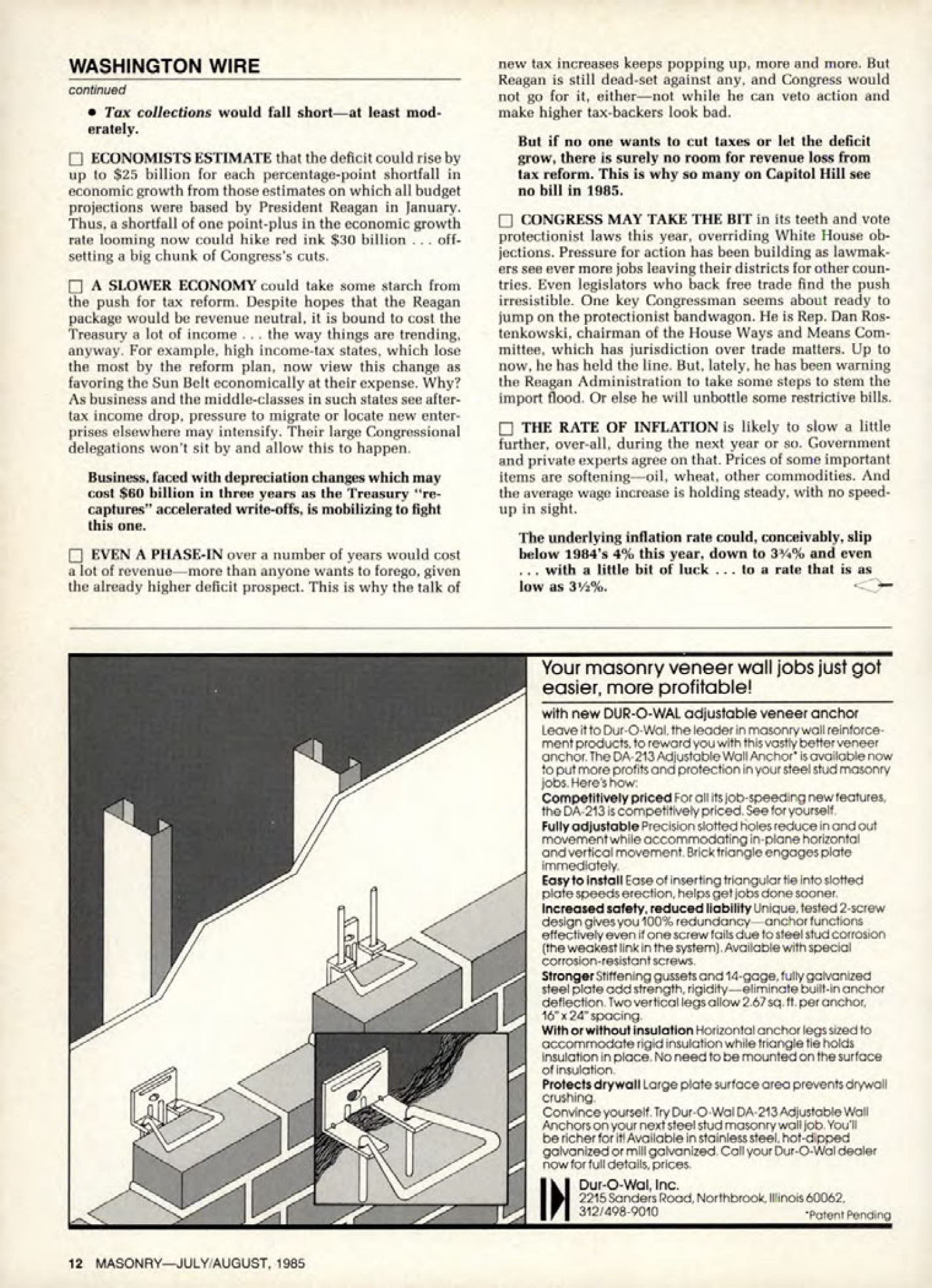 Masonry Magazine August 1985 Page. 12