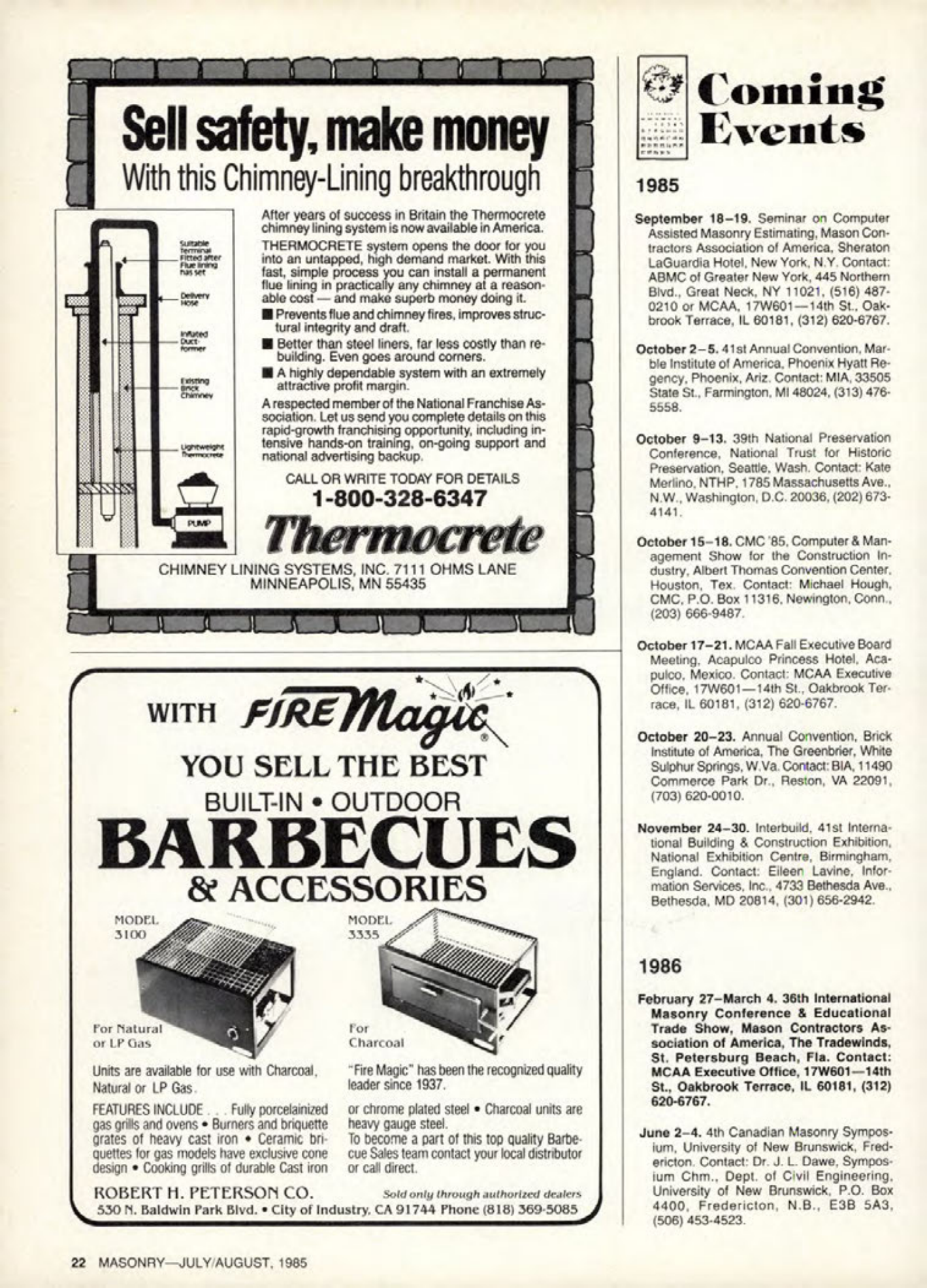 Masonry Magazine August 1985 Page. 22