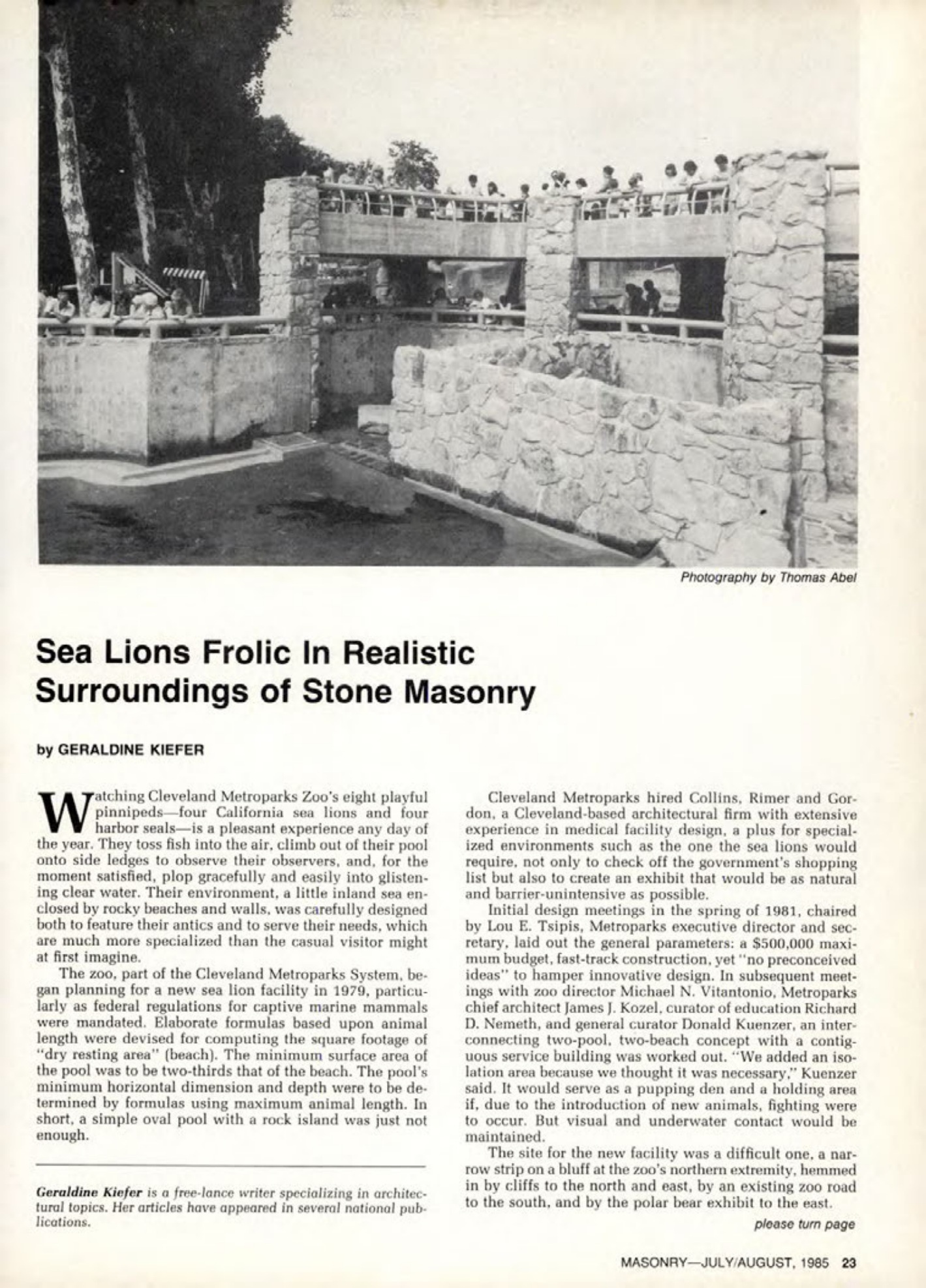 Masonry Magazine August 1985 Page. 23
