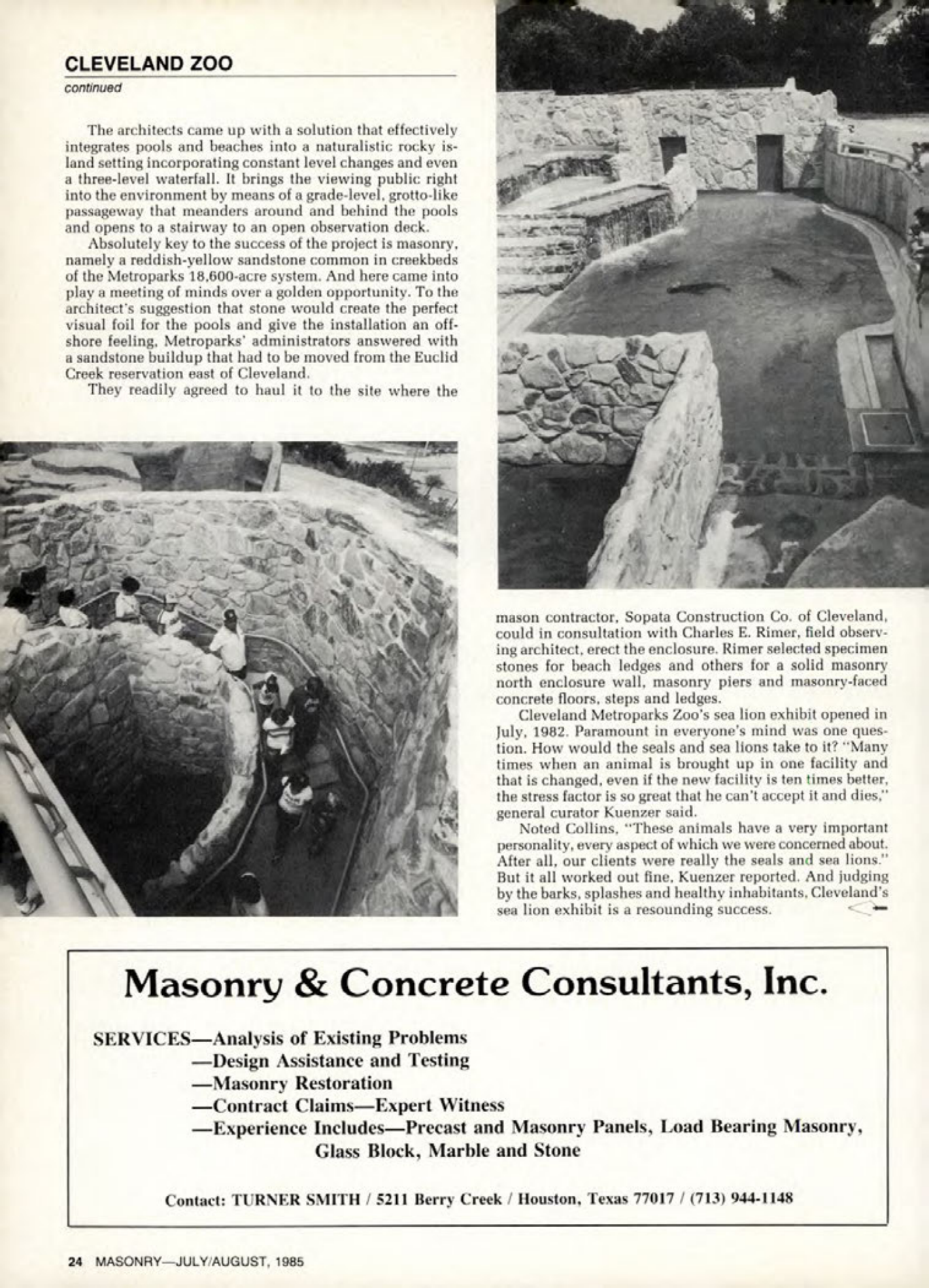 Masonry Magazine August 1985 Page. 24