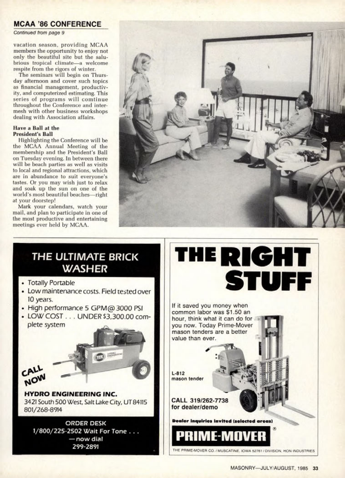 Masonry Magazine August 1985 Page. 33