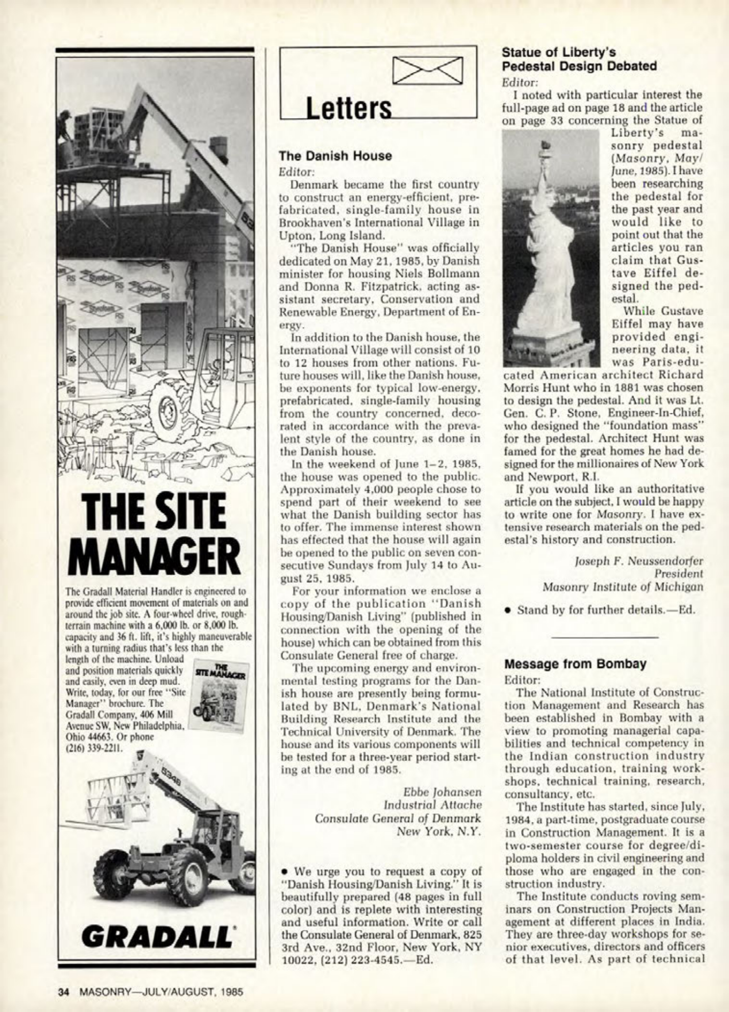 Masonry Magazine August 1985 Page. 34