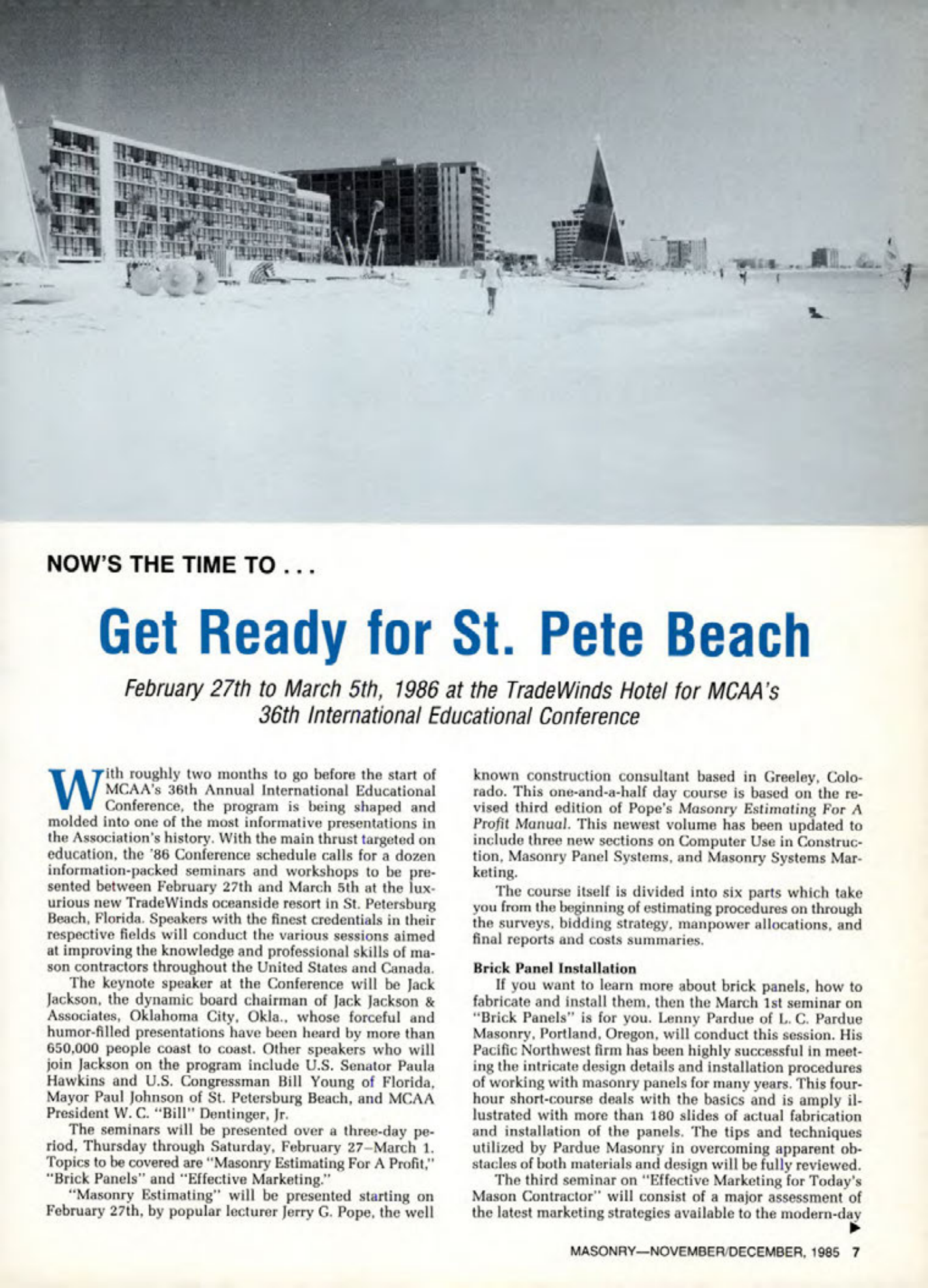 Masonry Magazine December 1985 Page. 7