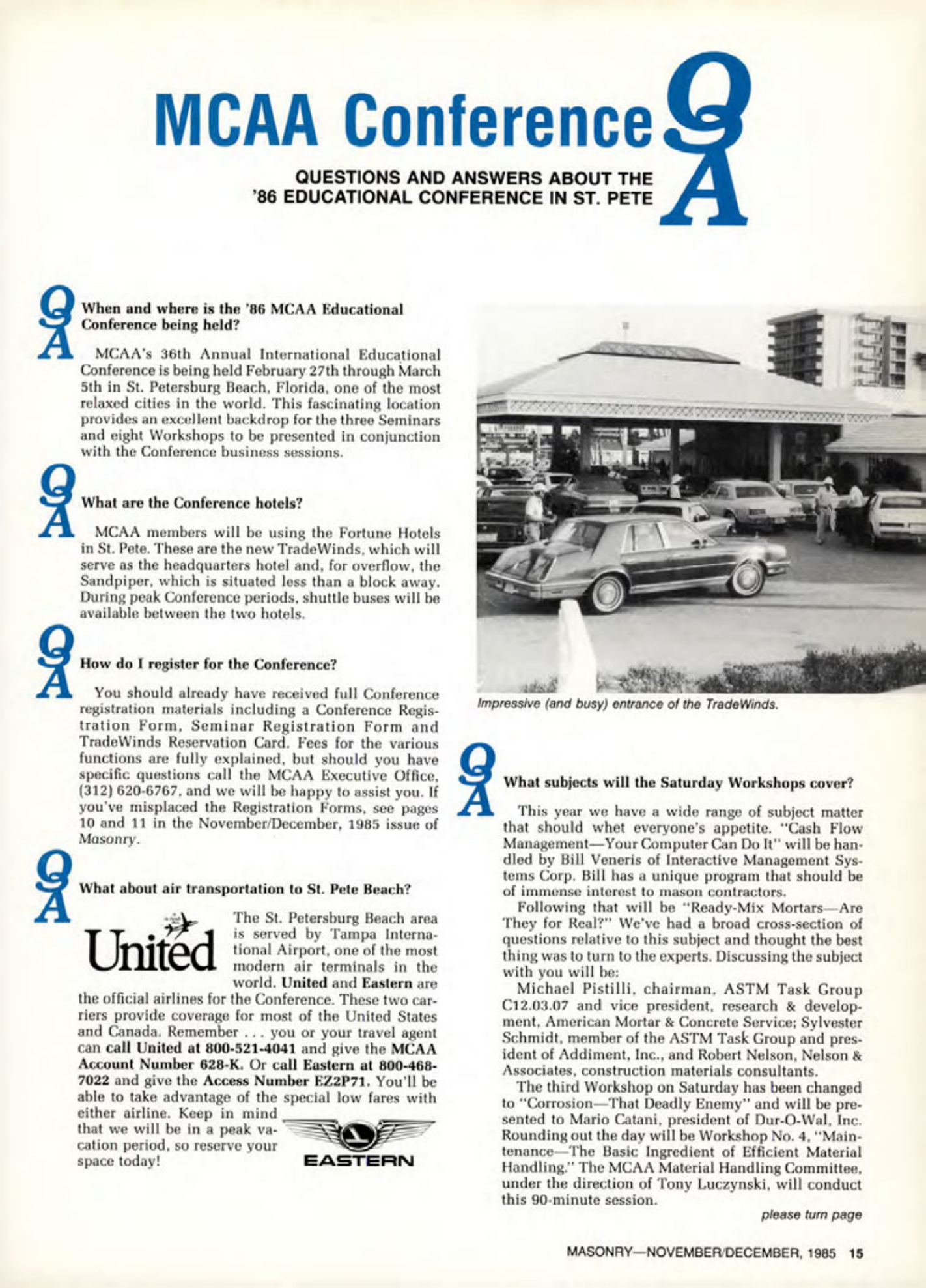 Masonry Magazine December 1985 Page. 15