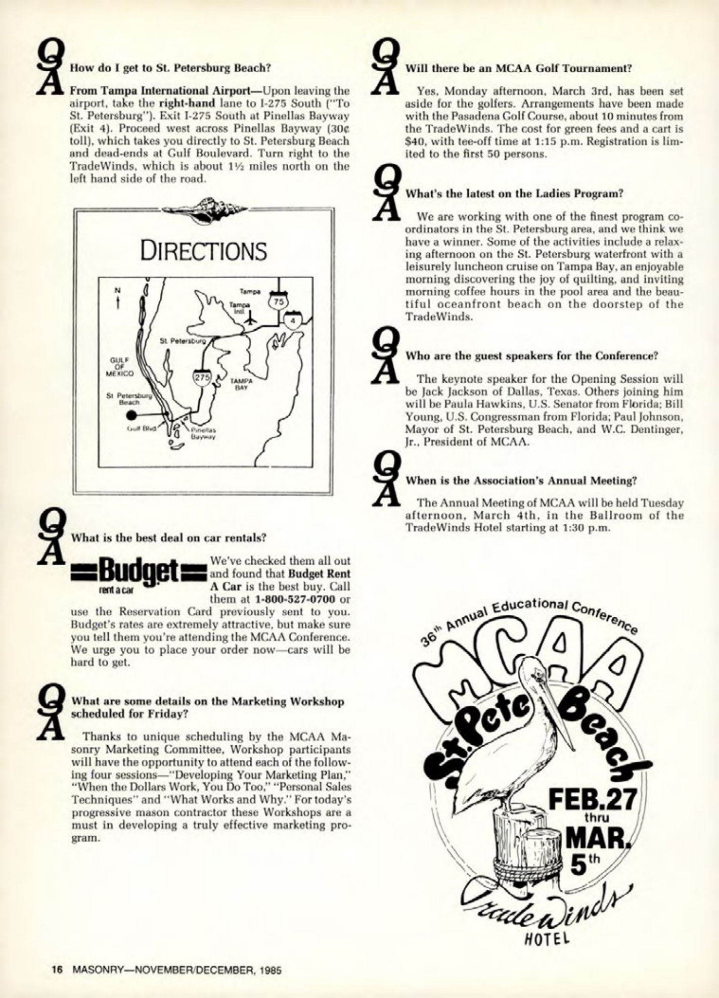 Masonry Magazine December 1985 Page. 16