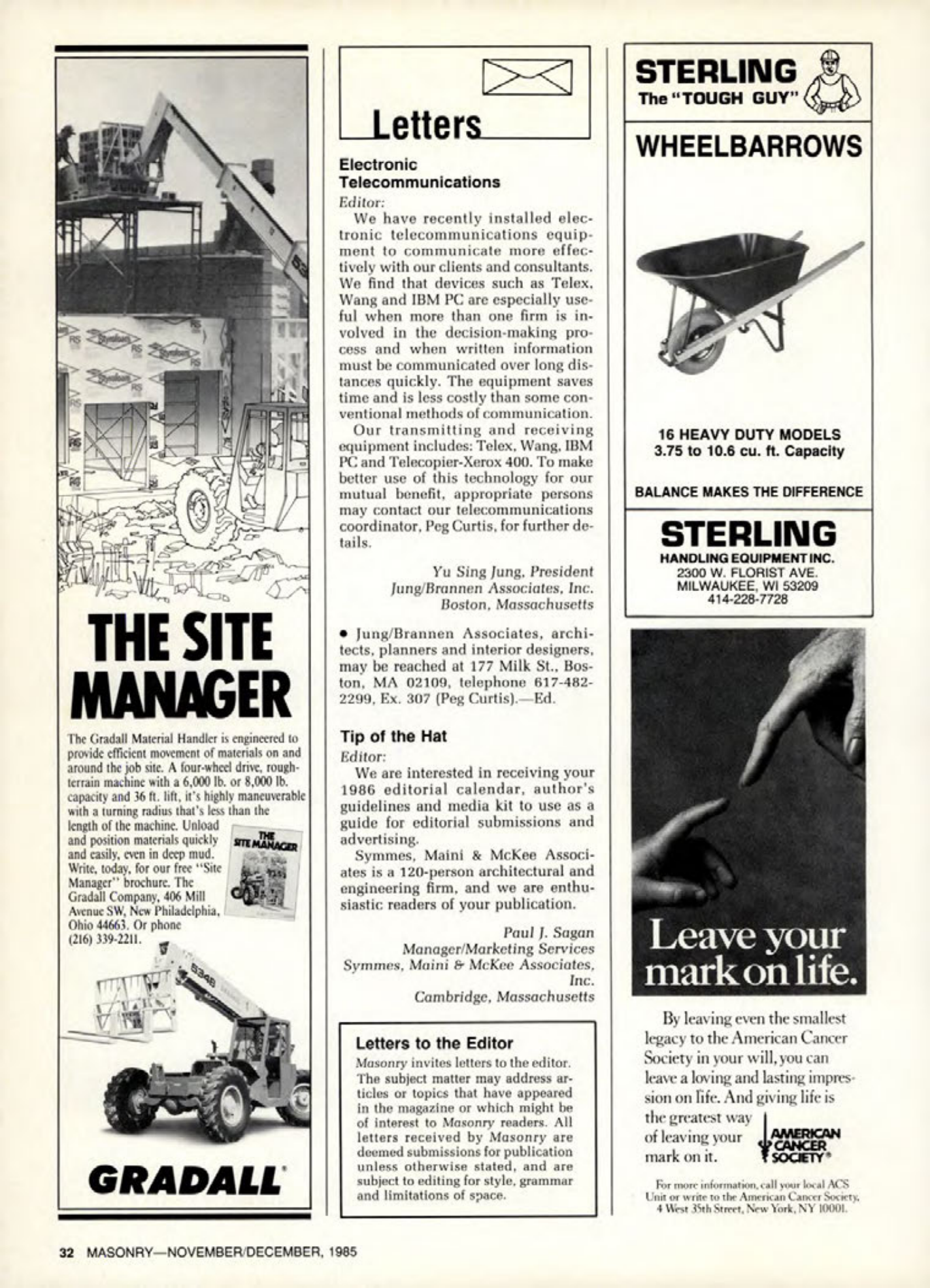 Masonry Magazine December 1985 Page. 32